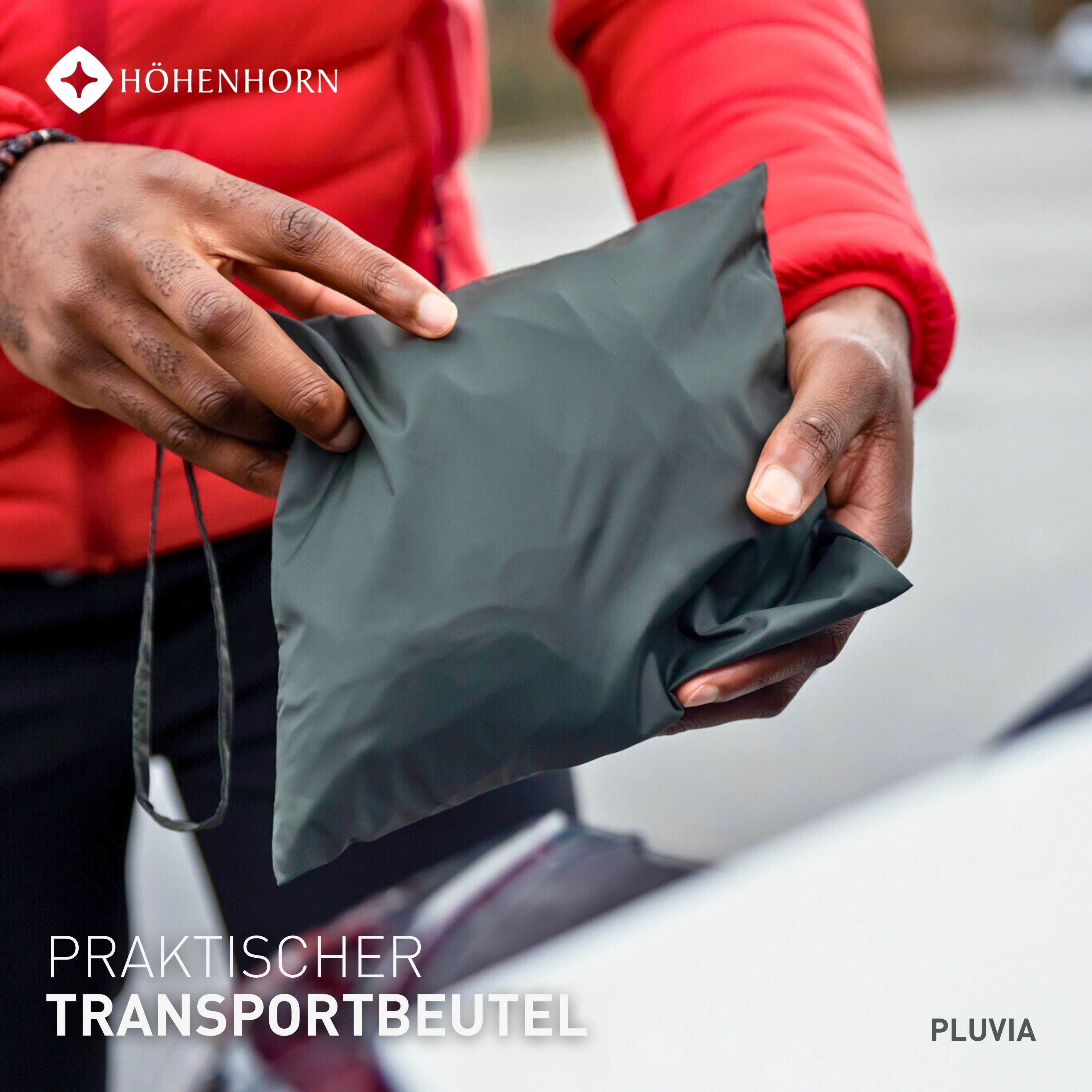 Höhenhorn Regenhose Pluvia Herren Wasserdichte Überziehhose Outdoorhose für Männer mit Transportbeutel, Wassersäule 5.000 mm, Atmungsaktiv 5.000g/m2/24h