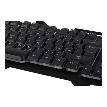 DELTACO GAM-042 RGB Gaming Tastatur RGB Membran Nordic Layout Gaming-Tastatur (inkl. 5 Jahre Herstellergarantie)