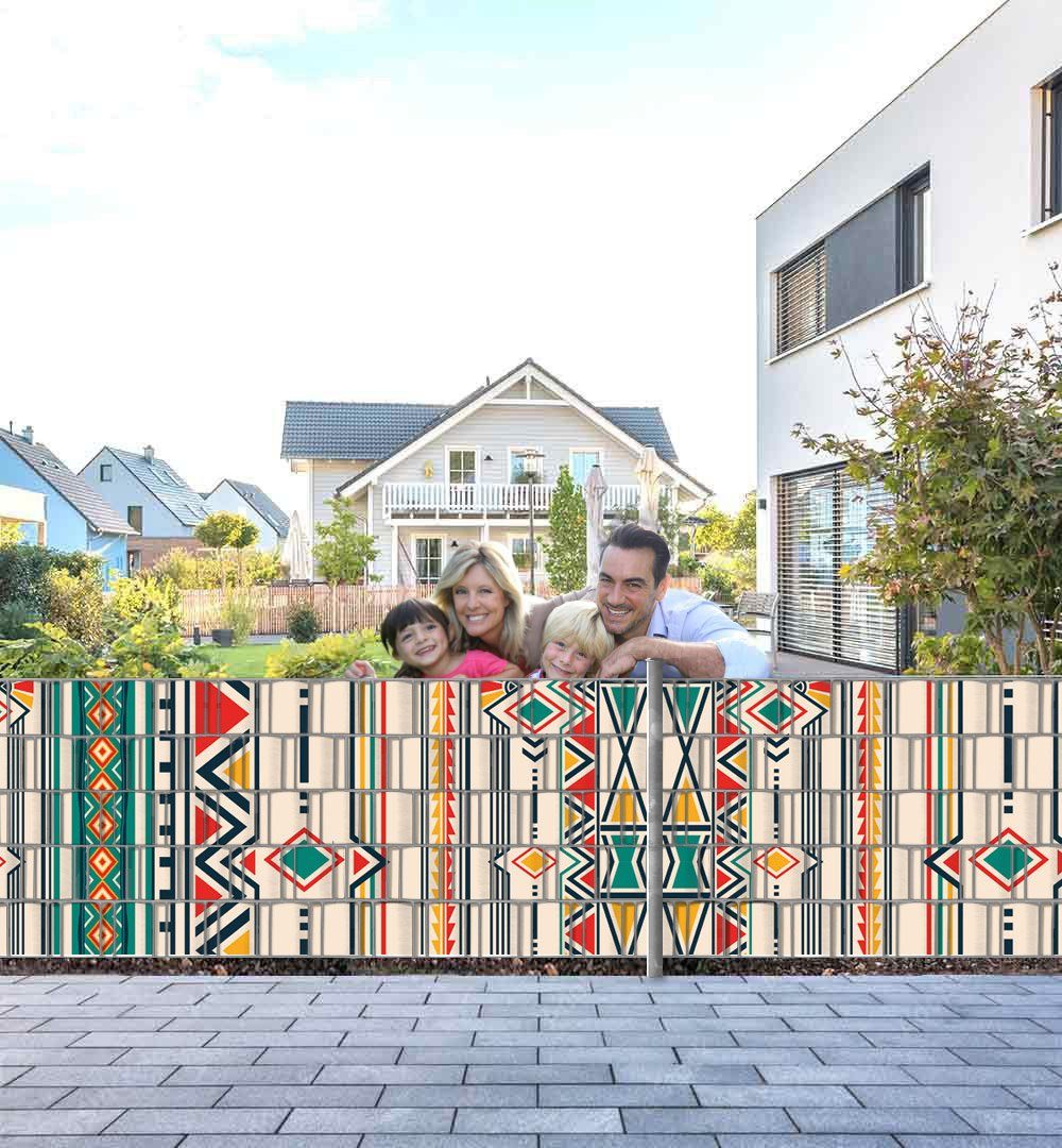 MyMaxxi Sichtschutzstreifen Sichtschutzstreifen Mexikanische Muster Sichtschutz Garten Zaun, (Mexikanische Muster)