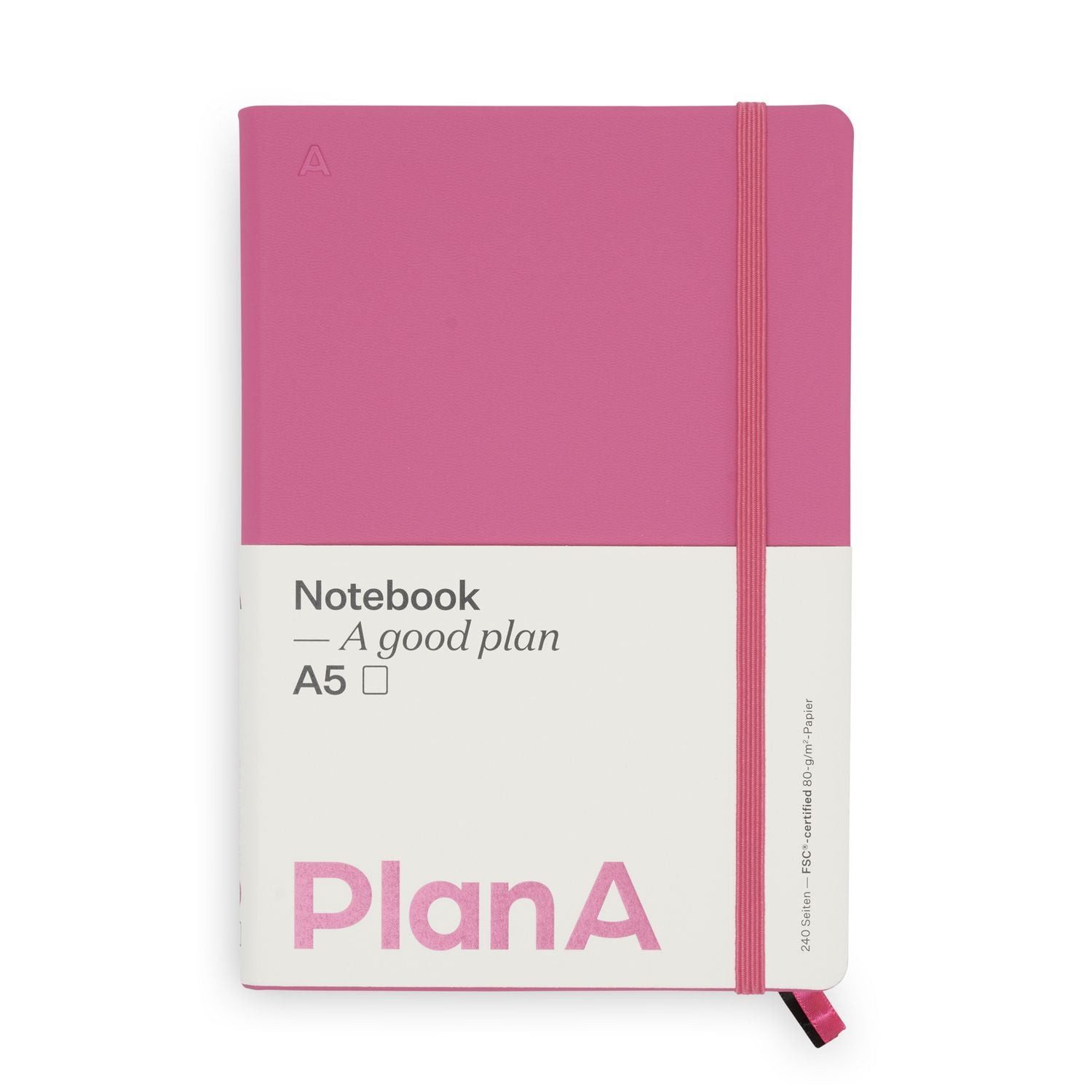 Notizbuch Notizbuch A5 Hardcover Candy Pink Blanko, 240 Seiten