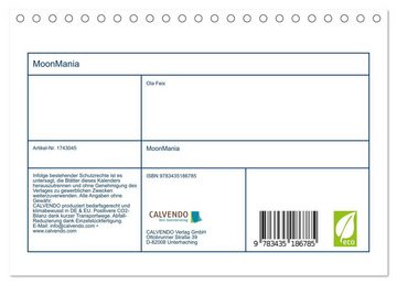 CALVENDO Wandkalender MoonMania (Tischkalender 2025 DIN A5 quer), CALVENDO Monatskalender