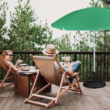 relaxdays Schirmhalter Sonnenschirmständer halbrund