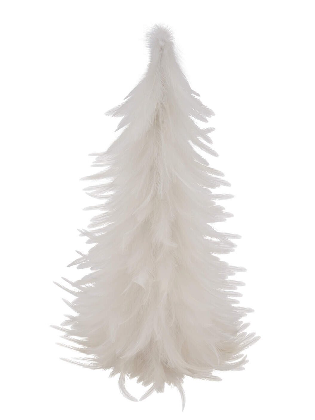 Dekorieren macht glücklich Künstlicher Weihnachtsbaum Feder-Tannenbaum, 40 cm, hochwertige Federn; langlebig und pflegeleicht