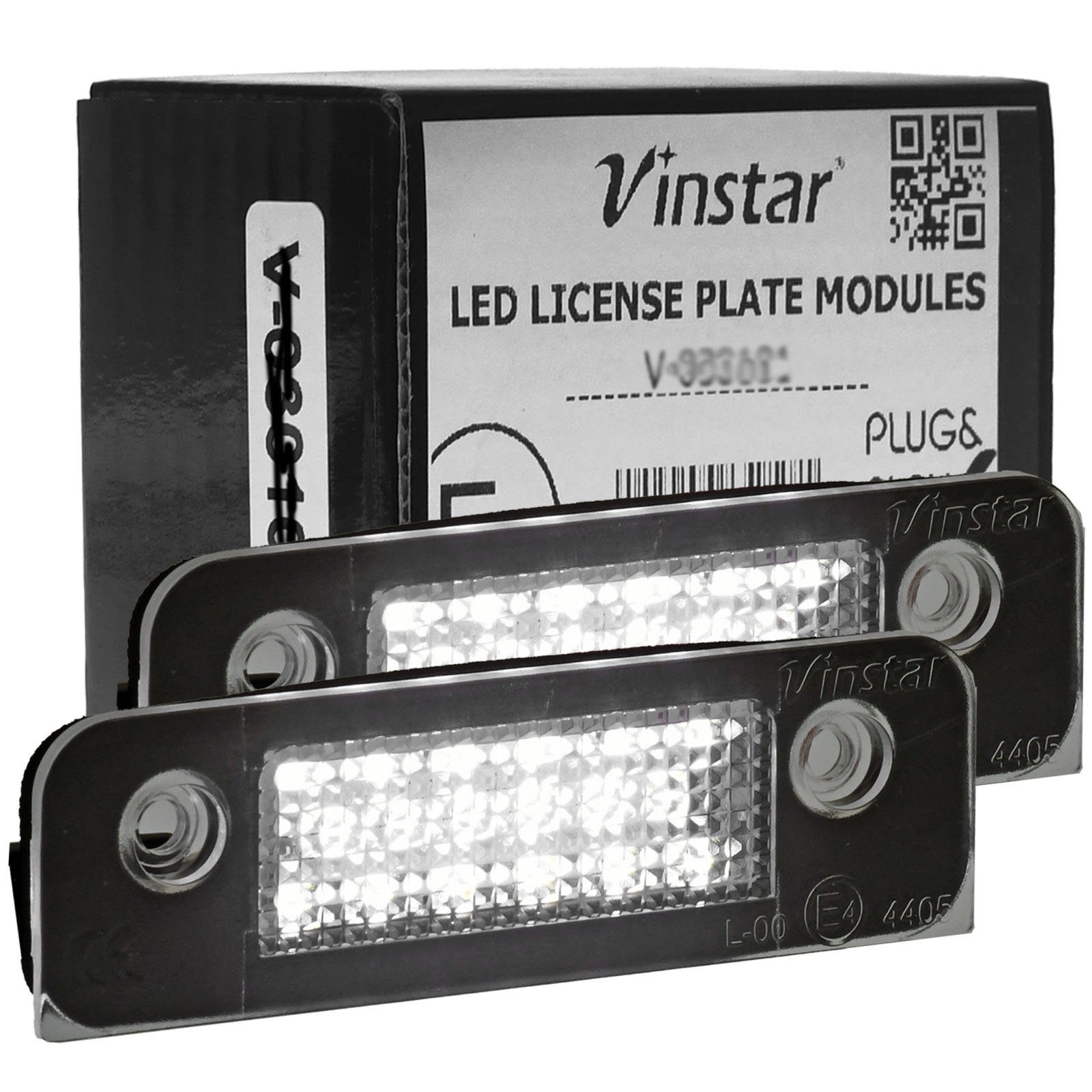 Vinstar KFZ-Ersatzleuchte LED Kennzeichenbeleuchtung E-geprüft für FORD, kompatibel mit: FORD MONDEO 96-00 FUSION 02-12 FIESTA V 01-08 | Autolampen