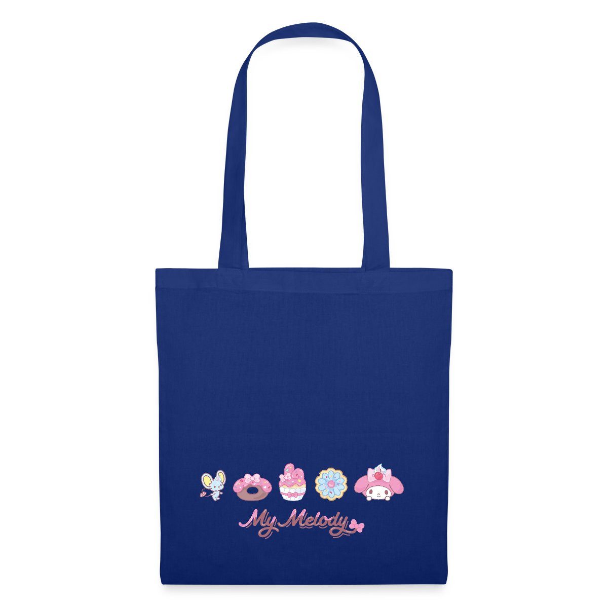 Spreadshirt Henkeltasche My Melody Mit Flat Und Gebäckstücken Stoffbeutel (1-tlg)