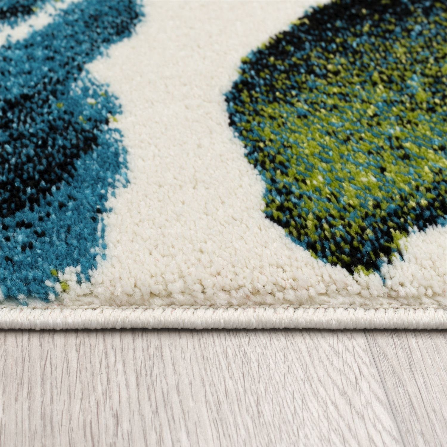 Wohnzimmer Höhe: Blau Home, mm TT Soft Teppich rechteckig, Abstrakte Kurzflor Bunt Designs, 16 Teppich Modern