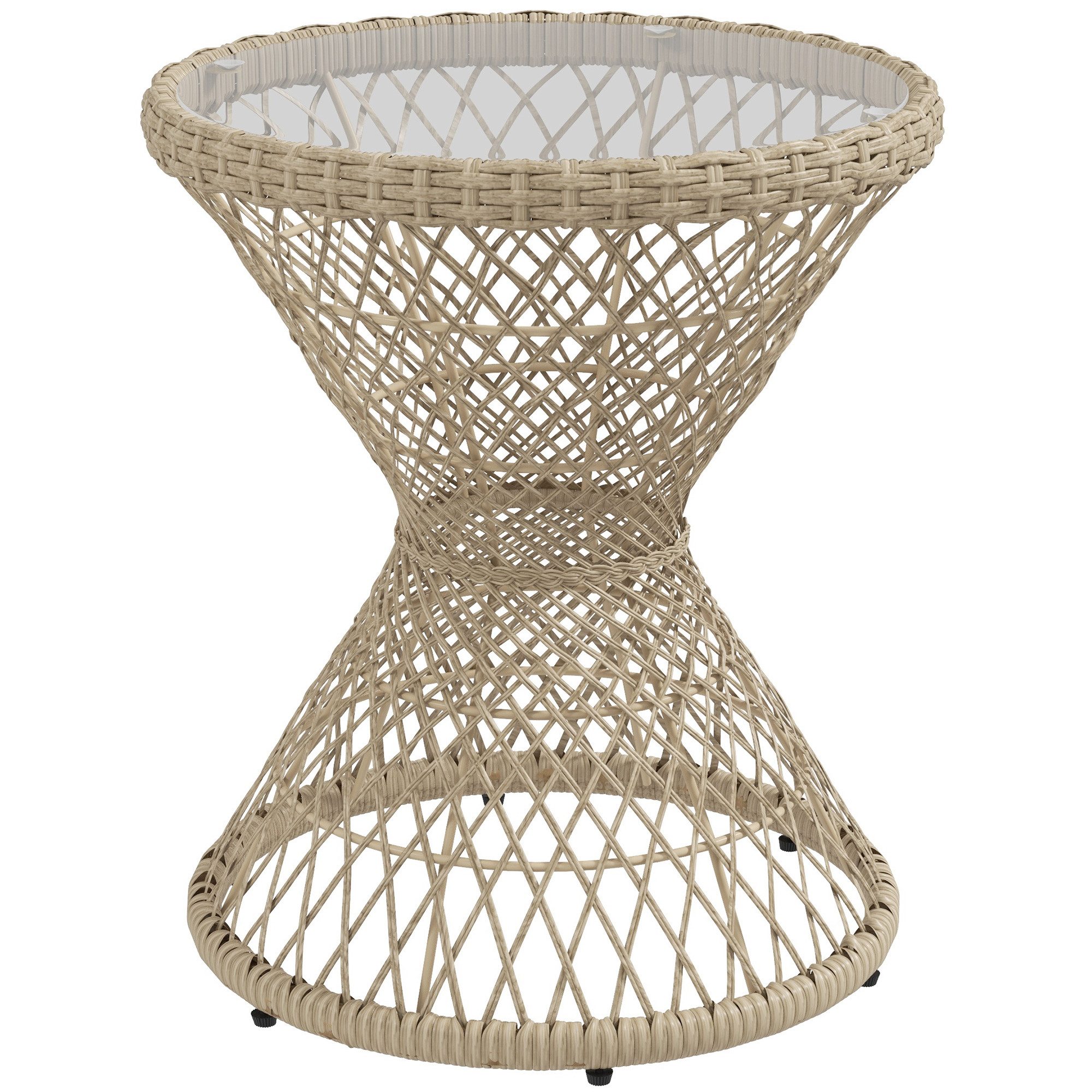 Outsunny Gartentisch Couchtisch mit UV-Schutz (Rattan günstig online kaufen