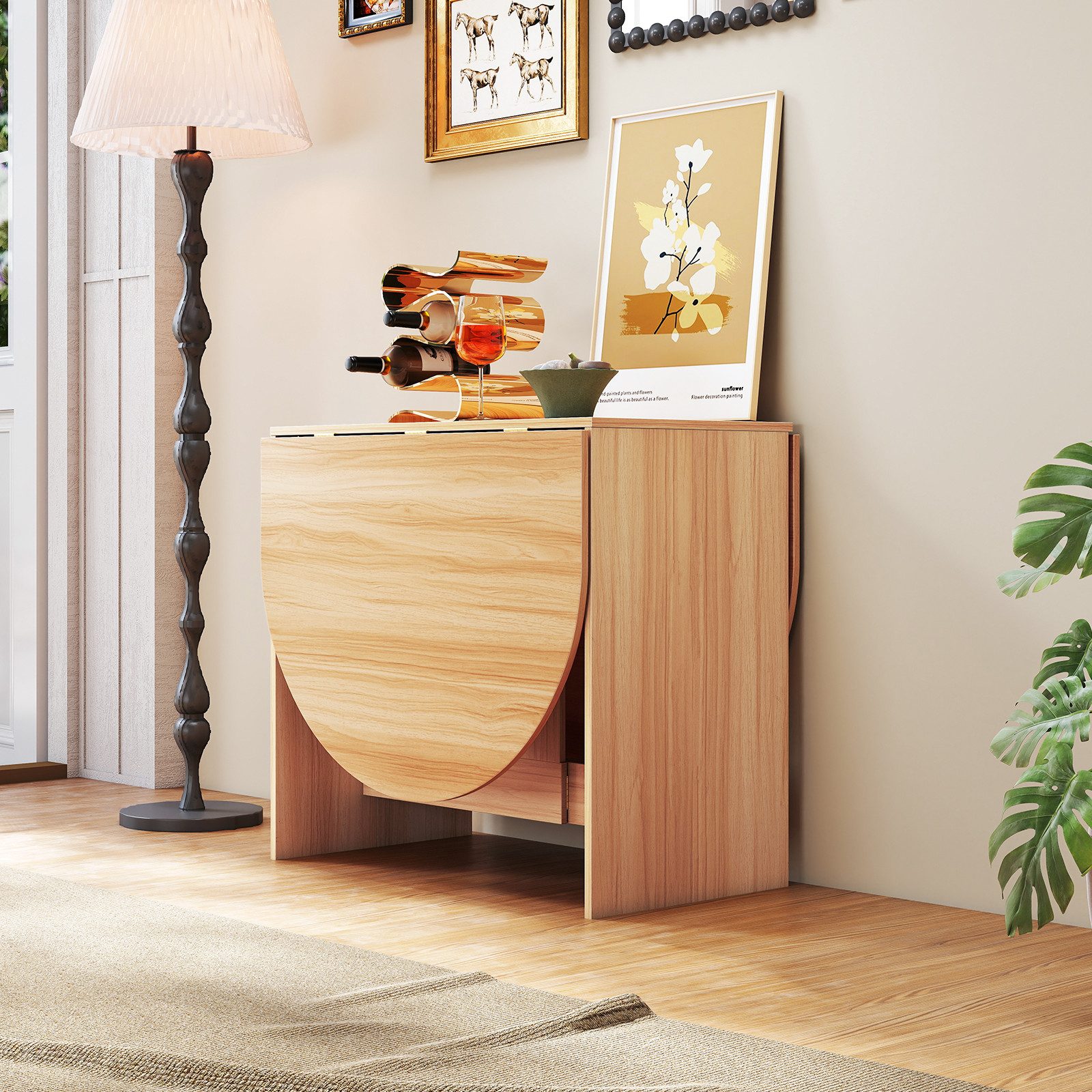 COSTWAY Esstisch Klapptisch, ausziehbar Breite 45-163 x 80 x 75cm, Holz günstig online kaufen