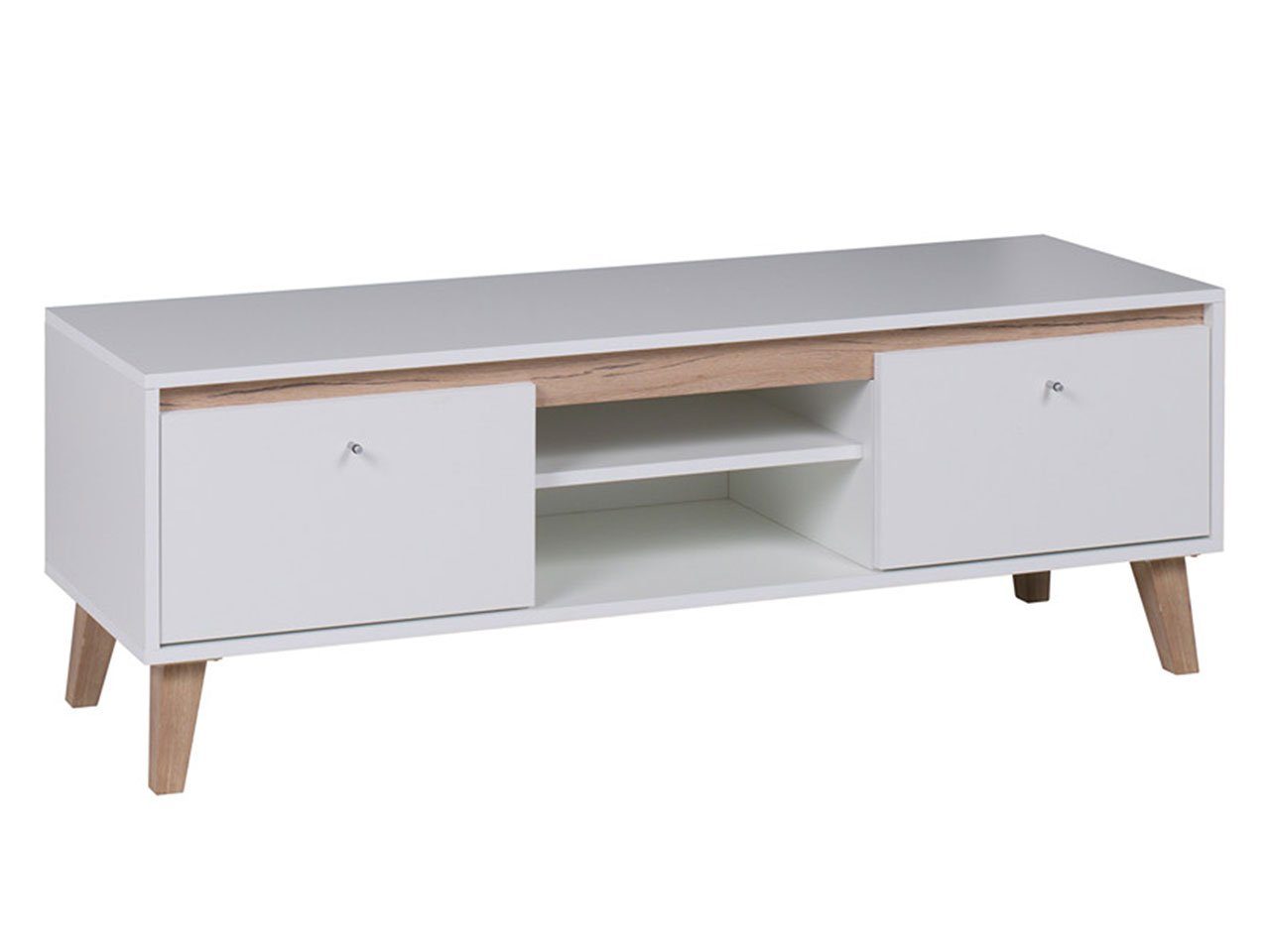 Mirjan24 TV-Schrank Oviedo OV06 RTV135 (2-Drehtüren) Einlegebode, 135x40x47 cm