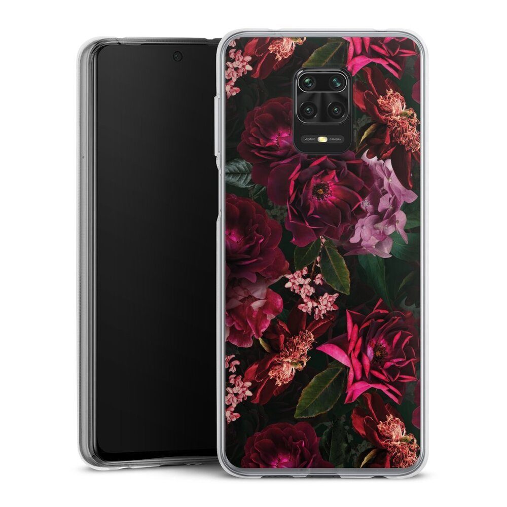 DeinDesign Handyhülle Rose Blumen Blüte Dark Red and Pink Flowers, Xiaomi Redmi Note 9s Silikon Hülle Bumper Case Handy Schutzhülle