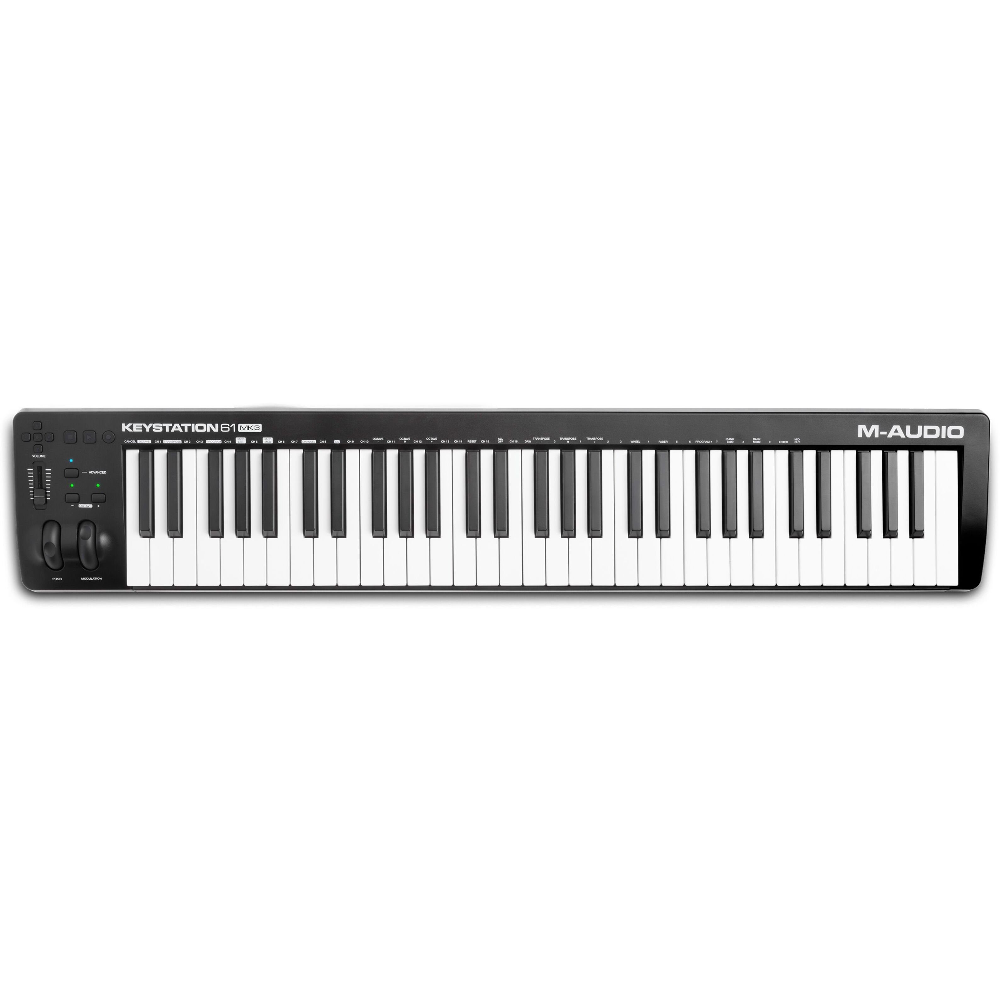 M-AUDIO Masterkeyboard (Masterkeyboards, MIDI-Keyboard 61), Keystation 61 Mk3 - Master Keyboard