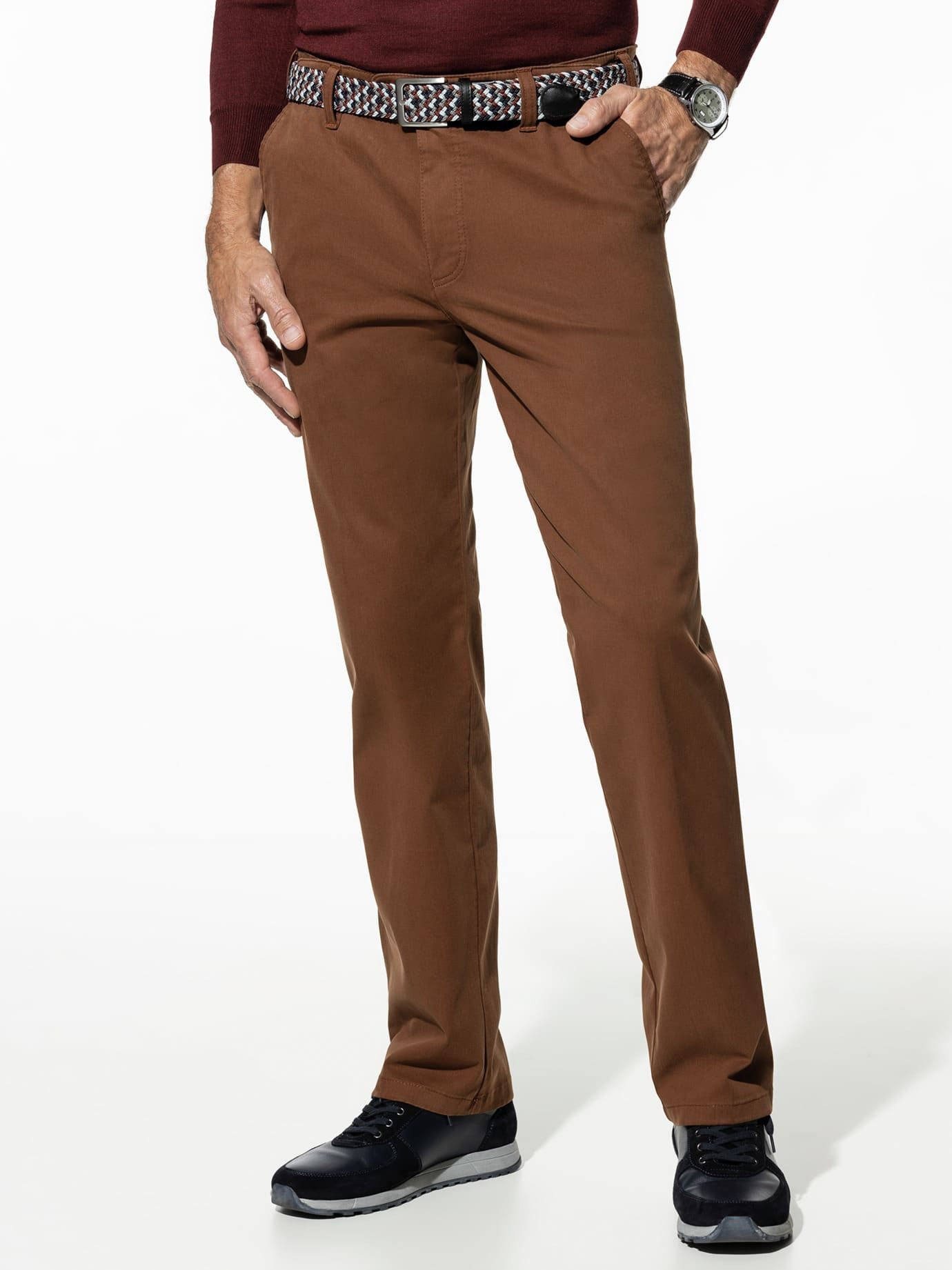 Walbusch Chinohose Extraglatt-Stretchbund-Chino Regular Fit