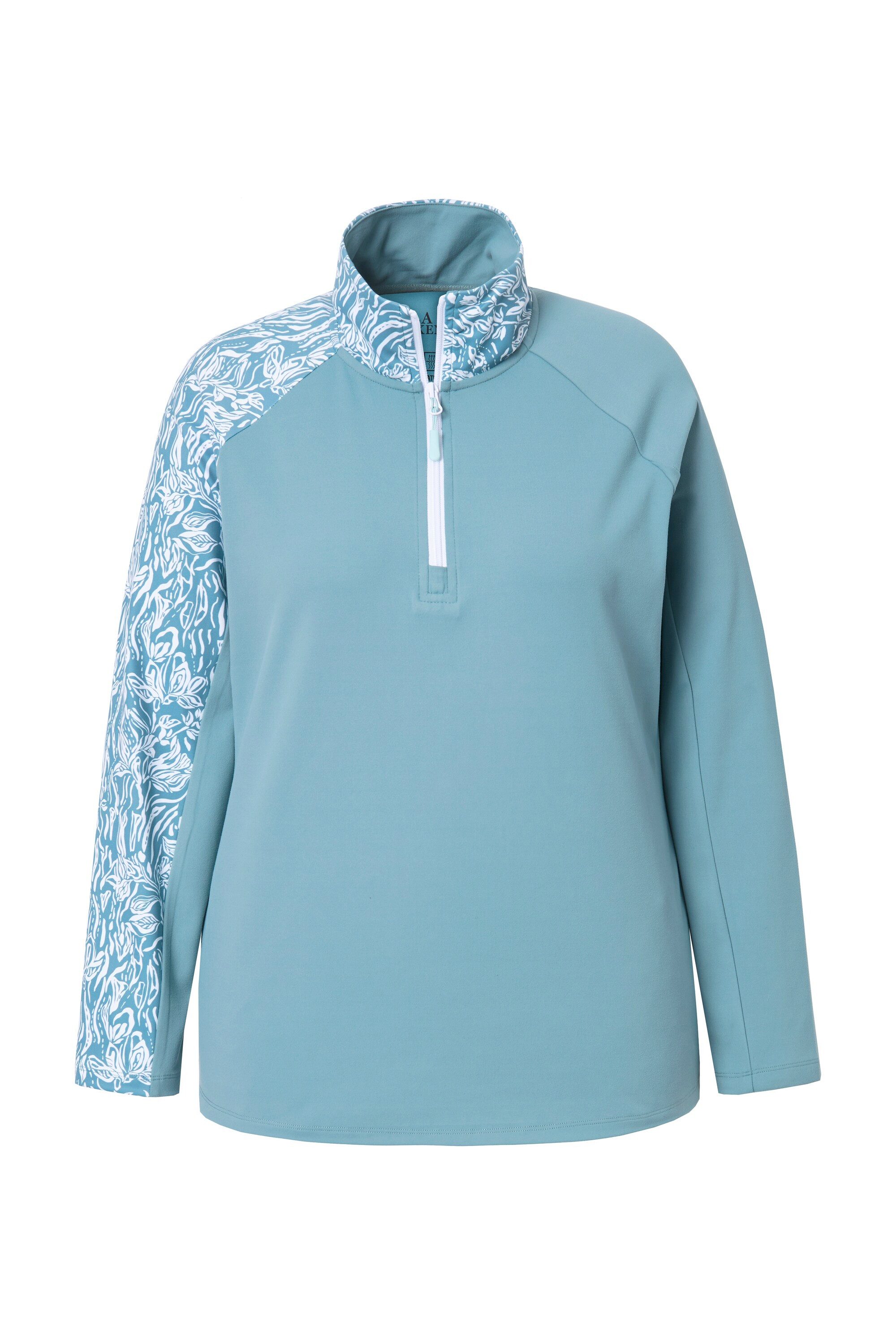 Ulla Popken Longsleeve Funktions-Shirt Slim Zipper günstig online kaufen