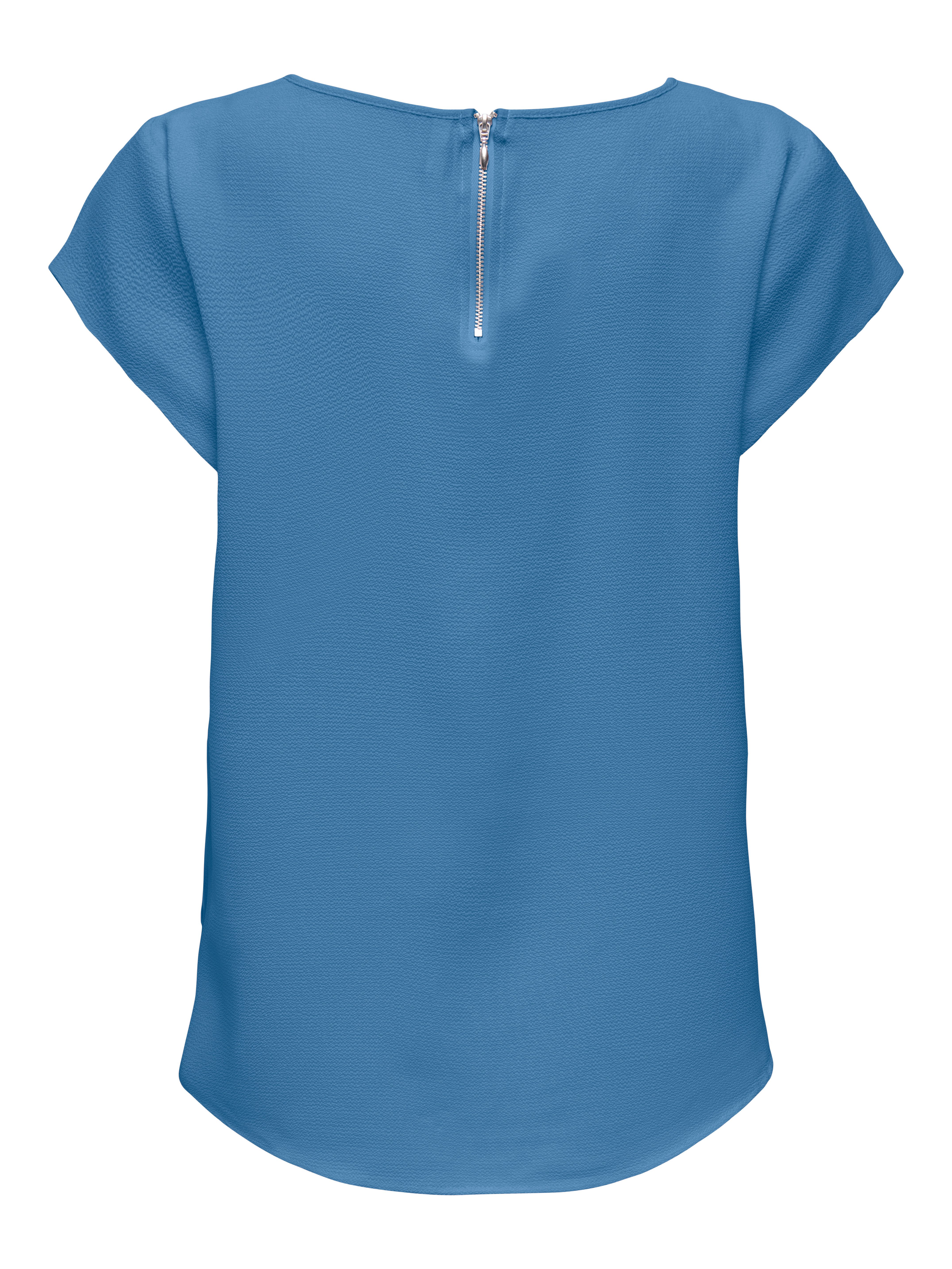 ONLY Kurzarmbluse ONLVIC – feminines Blusenshirt in lockerer Form Materialmix, regular fit