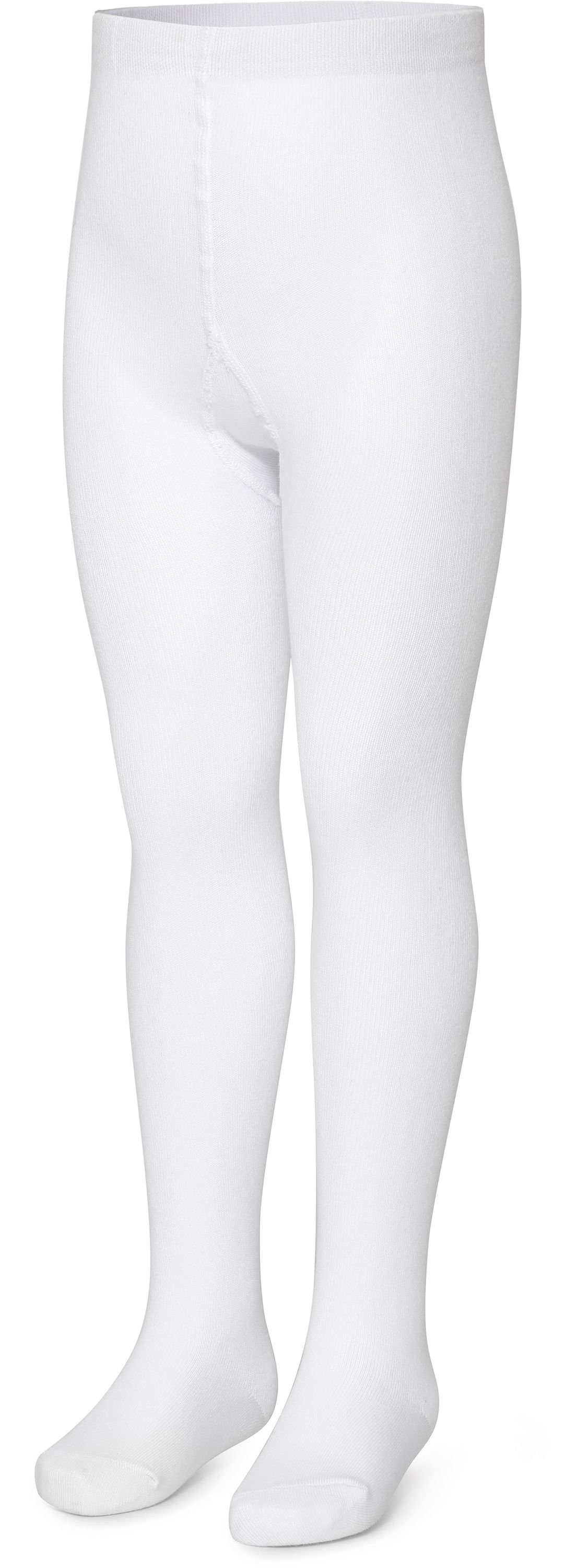 Merry Style Strumpfhose Mädchen Strumpfhose aus Baumwolle MSGI025 (1 St) Weiß