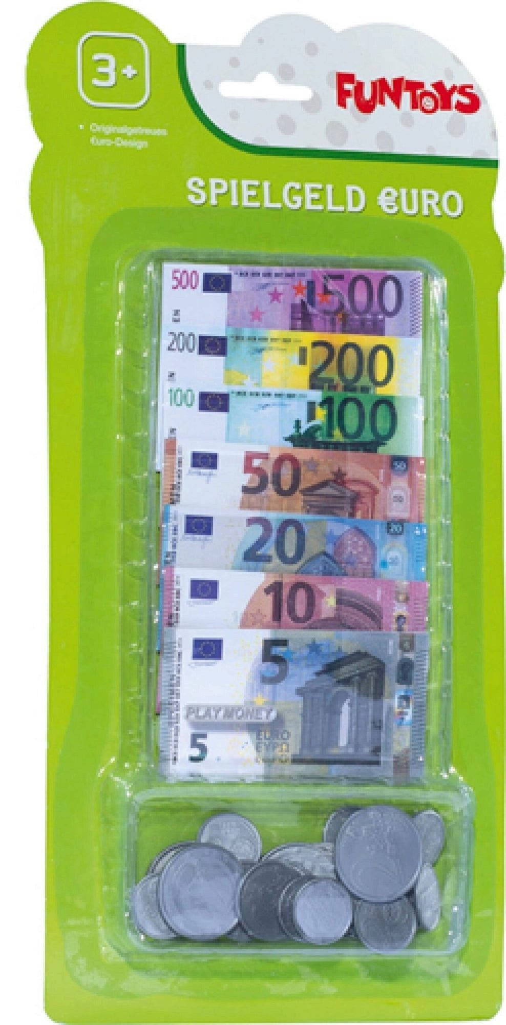 Idee+Spiel Spiel FUN Игровые деньги Set - 105 Euro Scheine & 30 Münzen für Kinder