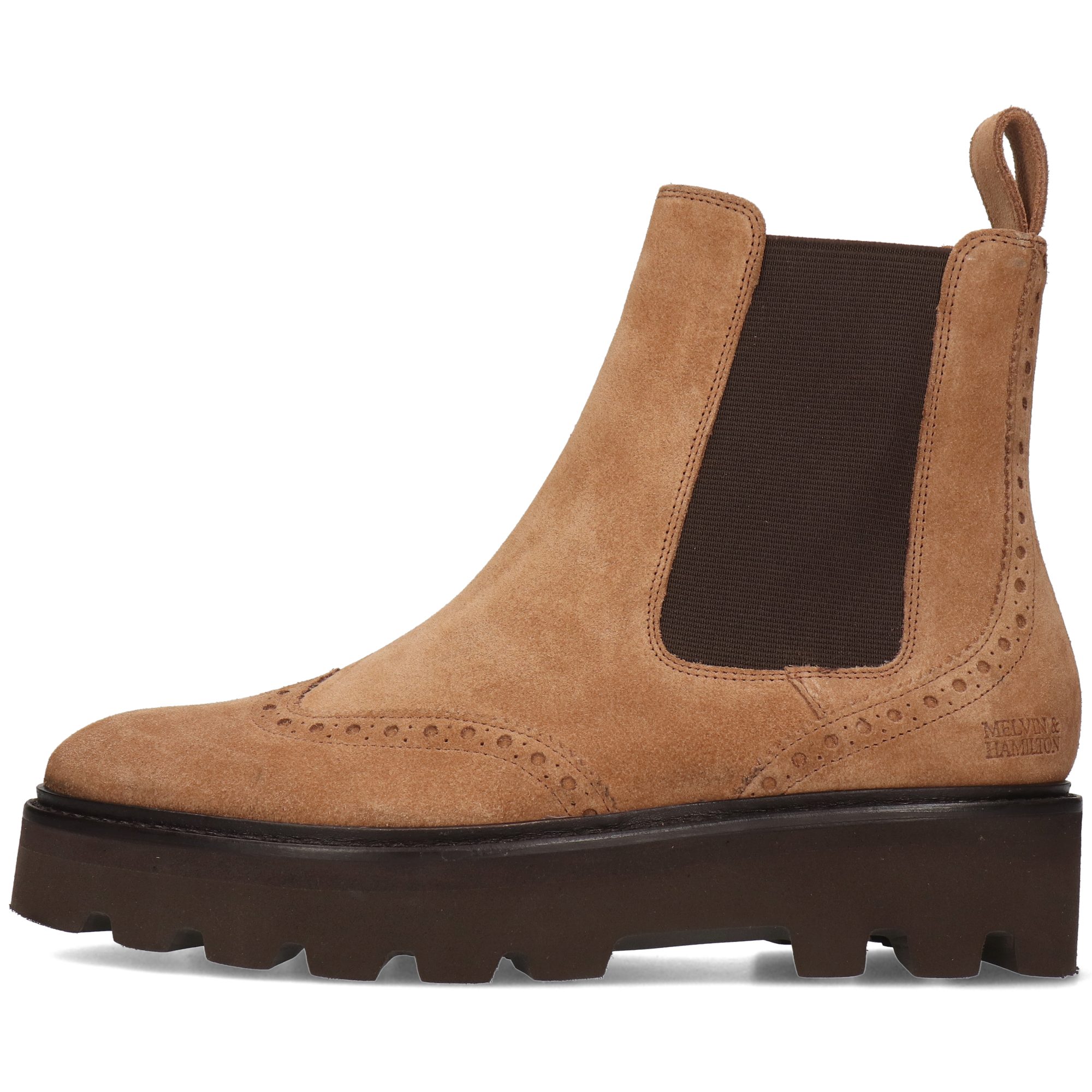 Melvin & Hamilton Sally 112 Leder-Chelsea Boots für Damen Stiefelette Plateausohlen, Echtes Leder