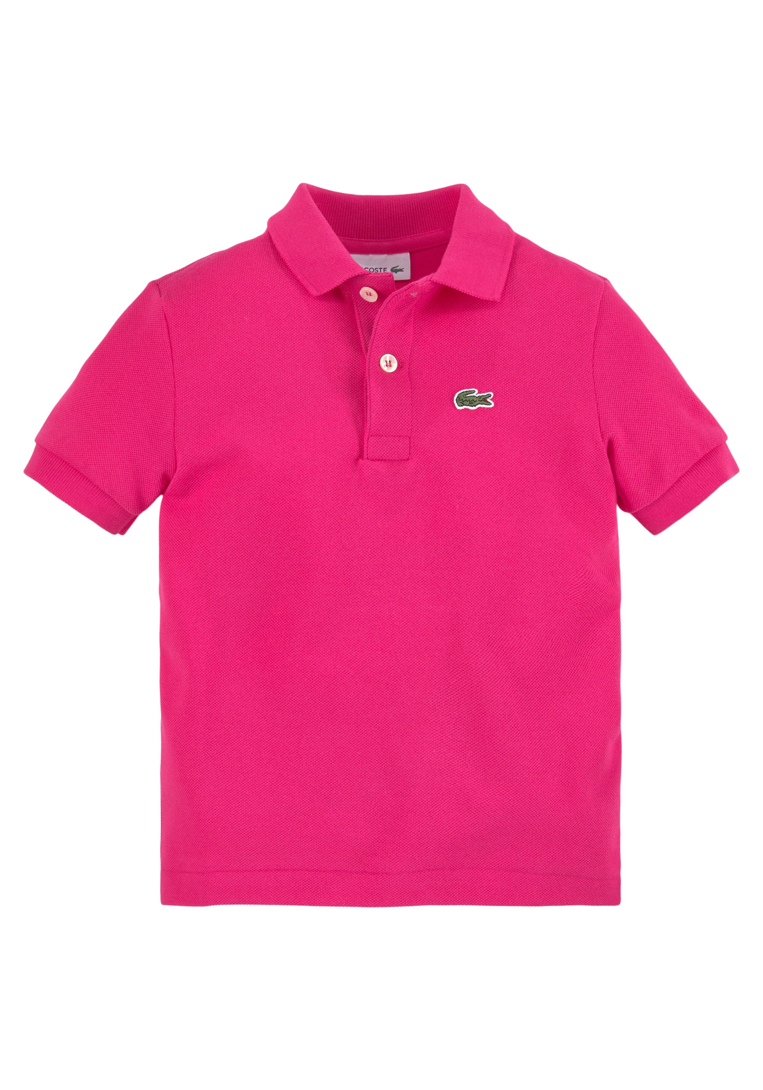 Polo Lacoste magenta Kids mit aufgesticktem Kinder Junior Kids MiniMe,Junior, Poloshirt Kroko