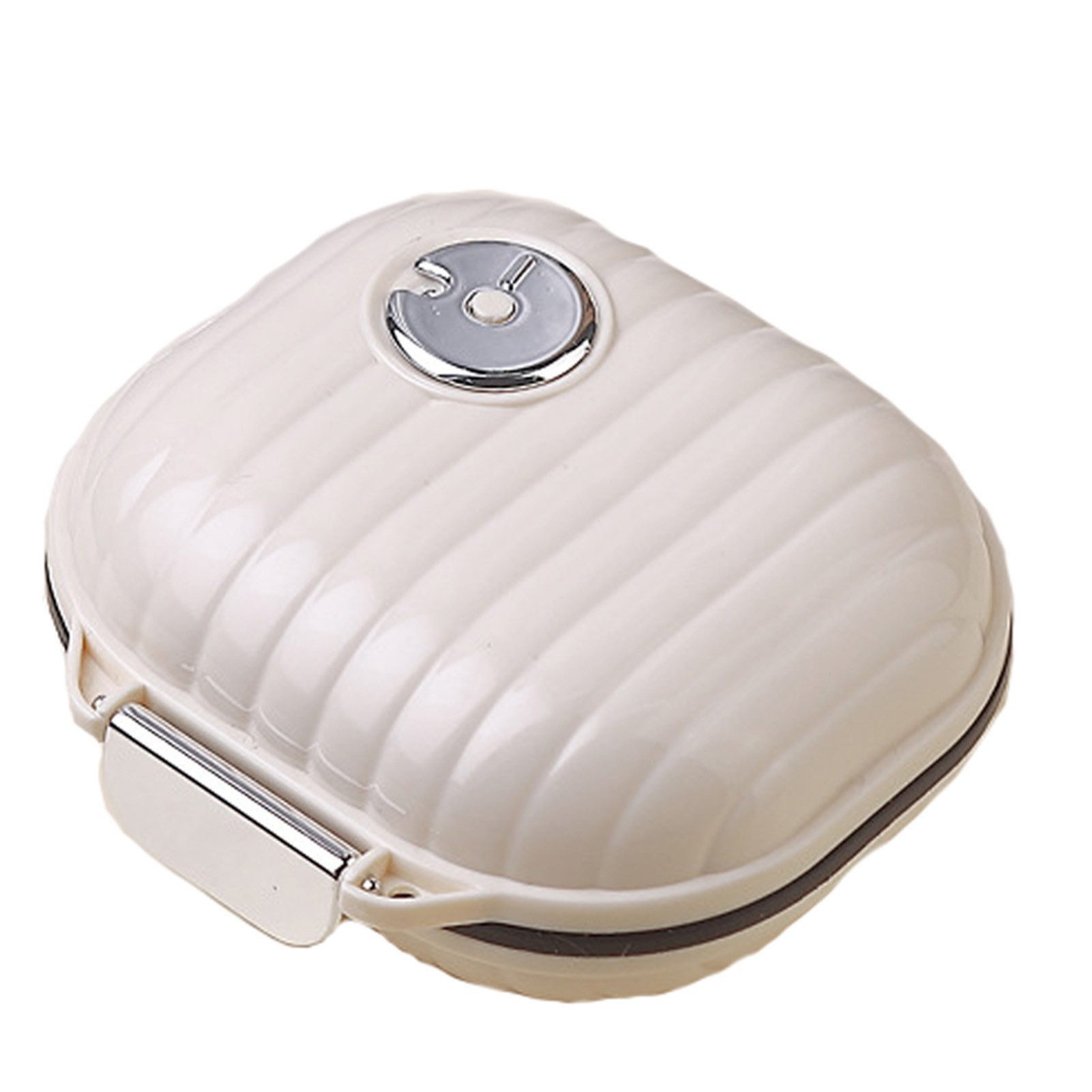 Jumpeak Pillendose tablettenbox 7 tage,pillendose 7 tage,pillendose klein für unterwegs (Muschelförmige Pillendose, Tablettenbox, Luftdicht), Sortierbox, Pillendose, 2 Farben, 2 Größen, Tragbare Pillenbox
