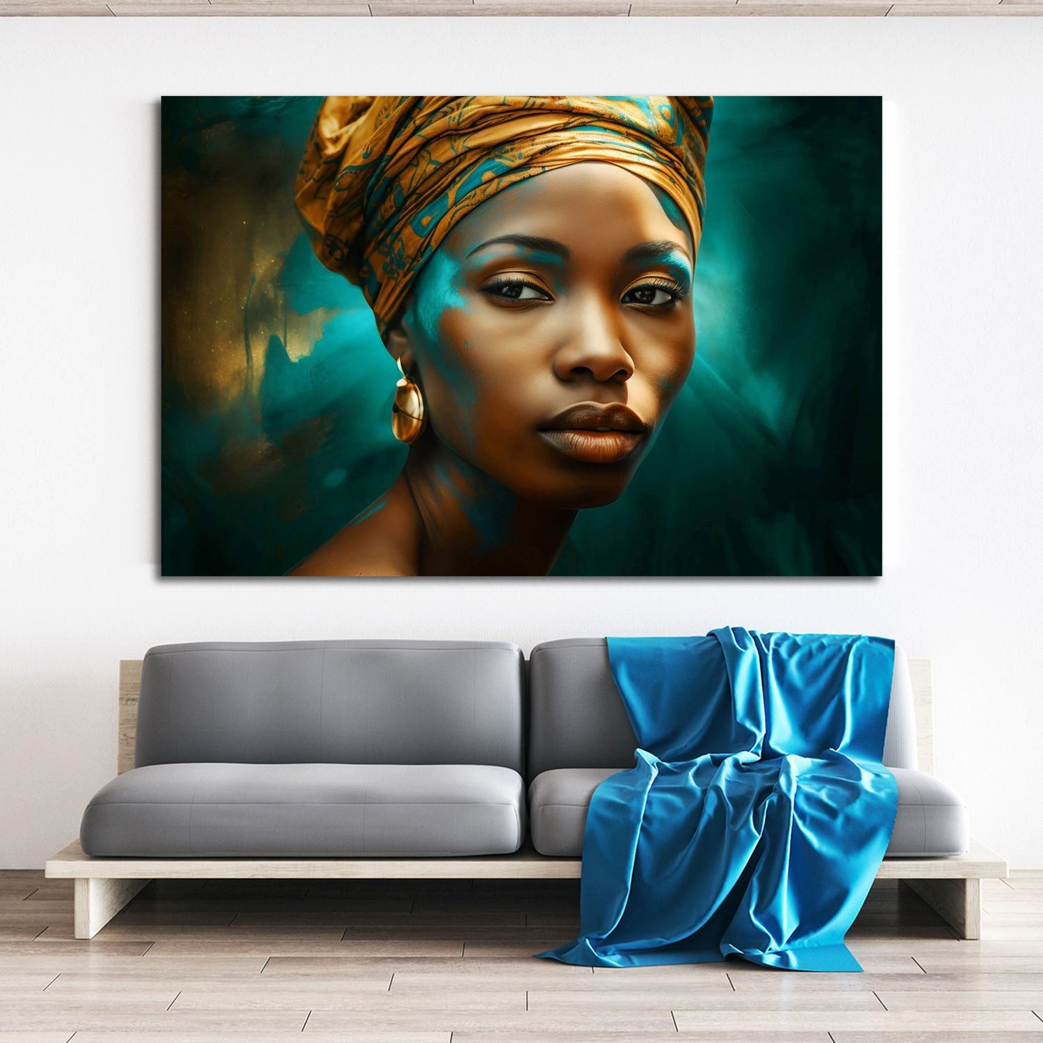 Artedinoi Leinwandbild Afrikanische Schönheit Porträt Frau Wandbild Leinwandbild Kunstdruck X, Afrikanische Frau, Porträt