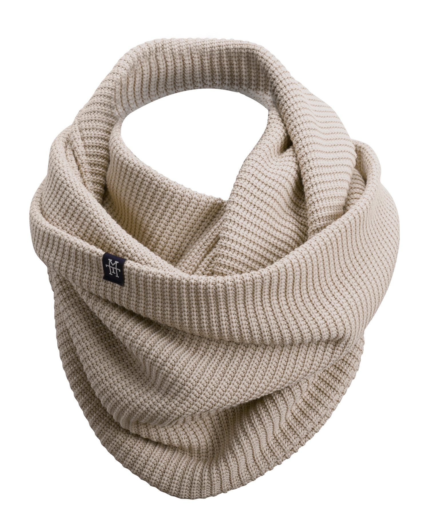 Manufaktur13 Loop Knit Loop - gestrickter Schlauchschal Beige