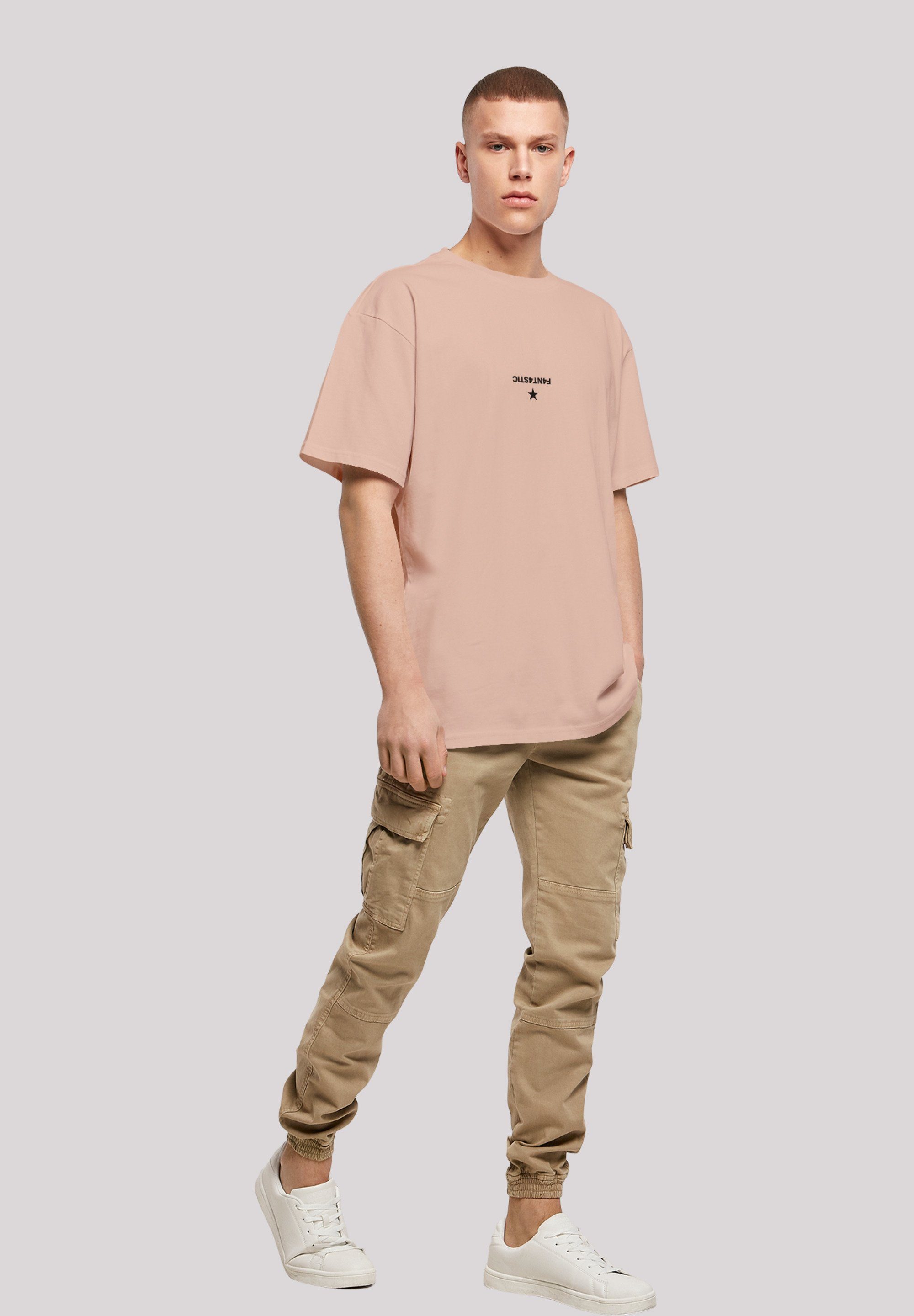 F4NT4STIC T-Shirt Grau Geometric amber Print