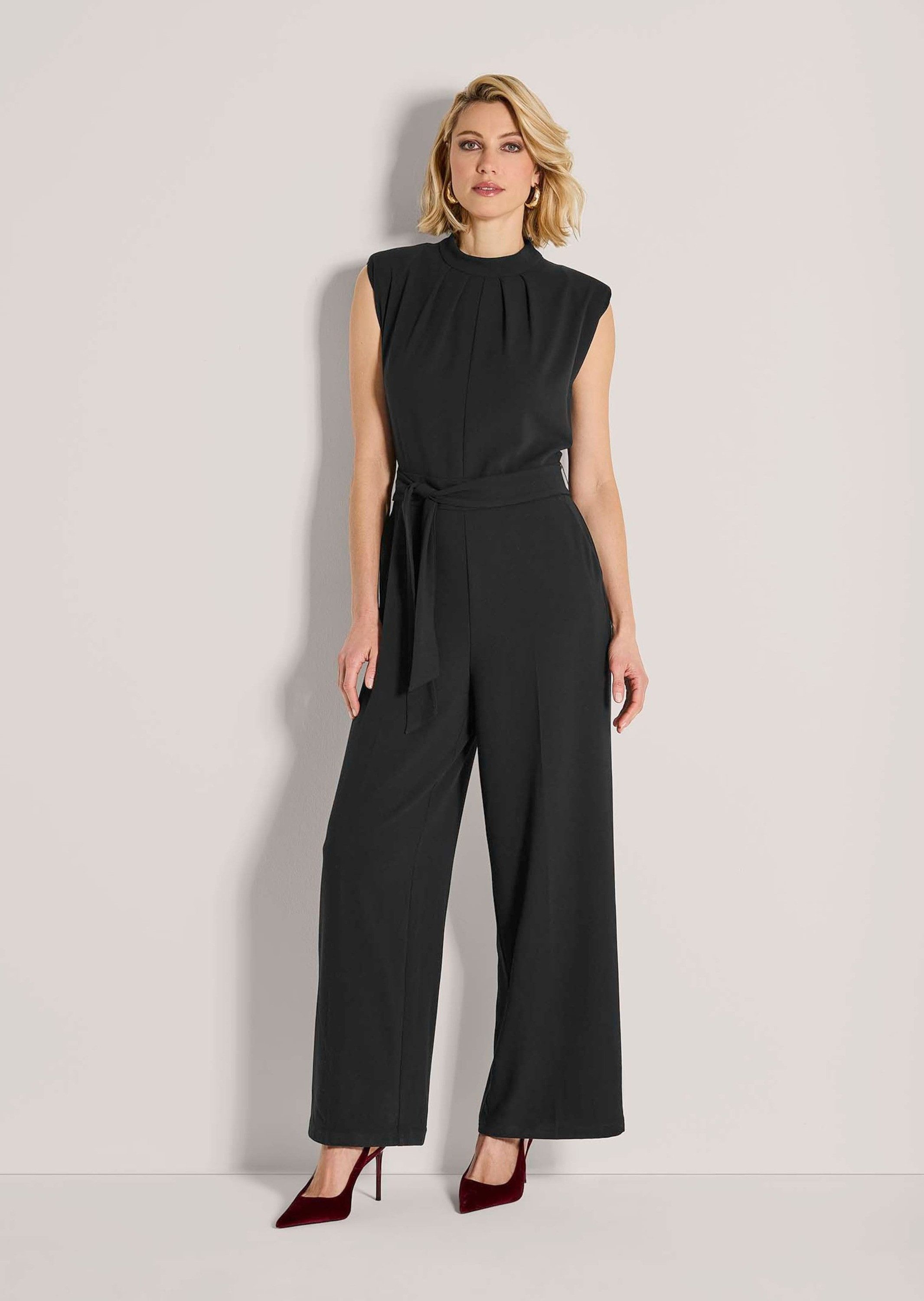 MADELEINE Jumpsuit Eleganter Jumpsuit mit Stehkragen Ärmelloser Look mit br günstig online kaufen