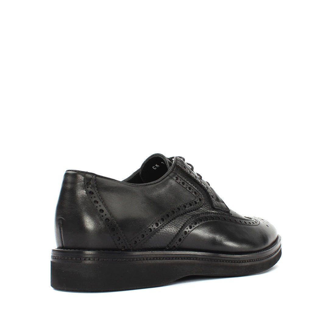 Celal Gültekin Brogue Schnürschuhe Glattleder Plateau Perforierung Business Herren Schnürschuh Glattleder, Brogue-Perforierung, Plateau-EVA-Sohle, Schwarz, 39 – Bild 5 von 5