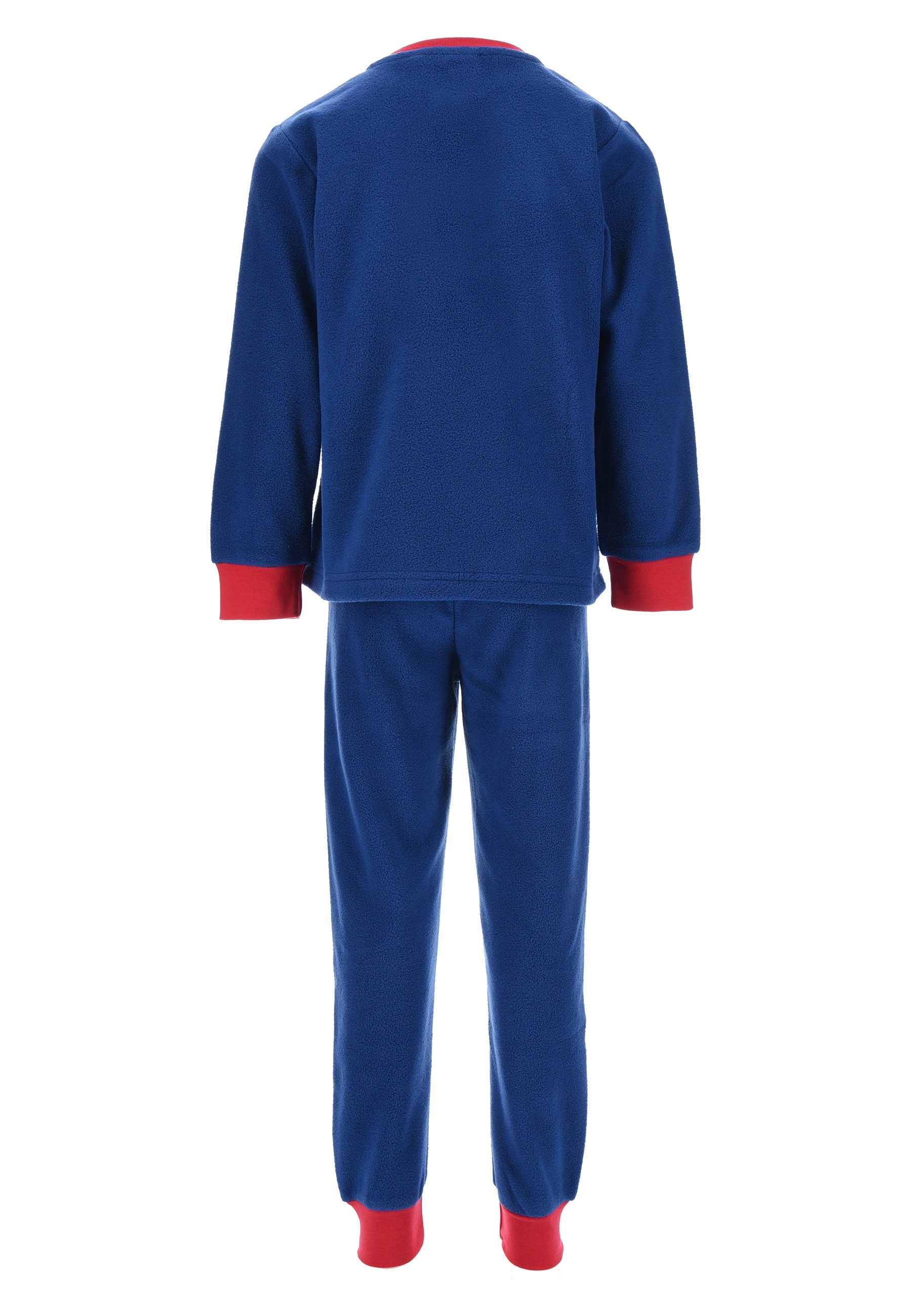 Schlafanzug langarm Blau Nachtwäsche Jungen Pyjama Spiderman tlg) (2 Kinder