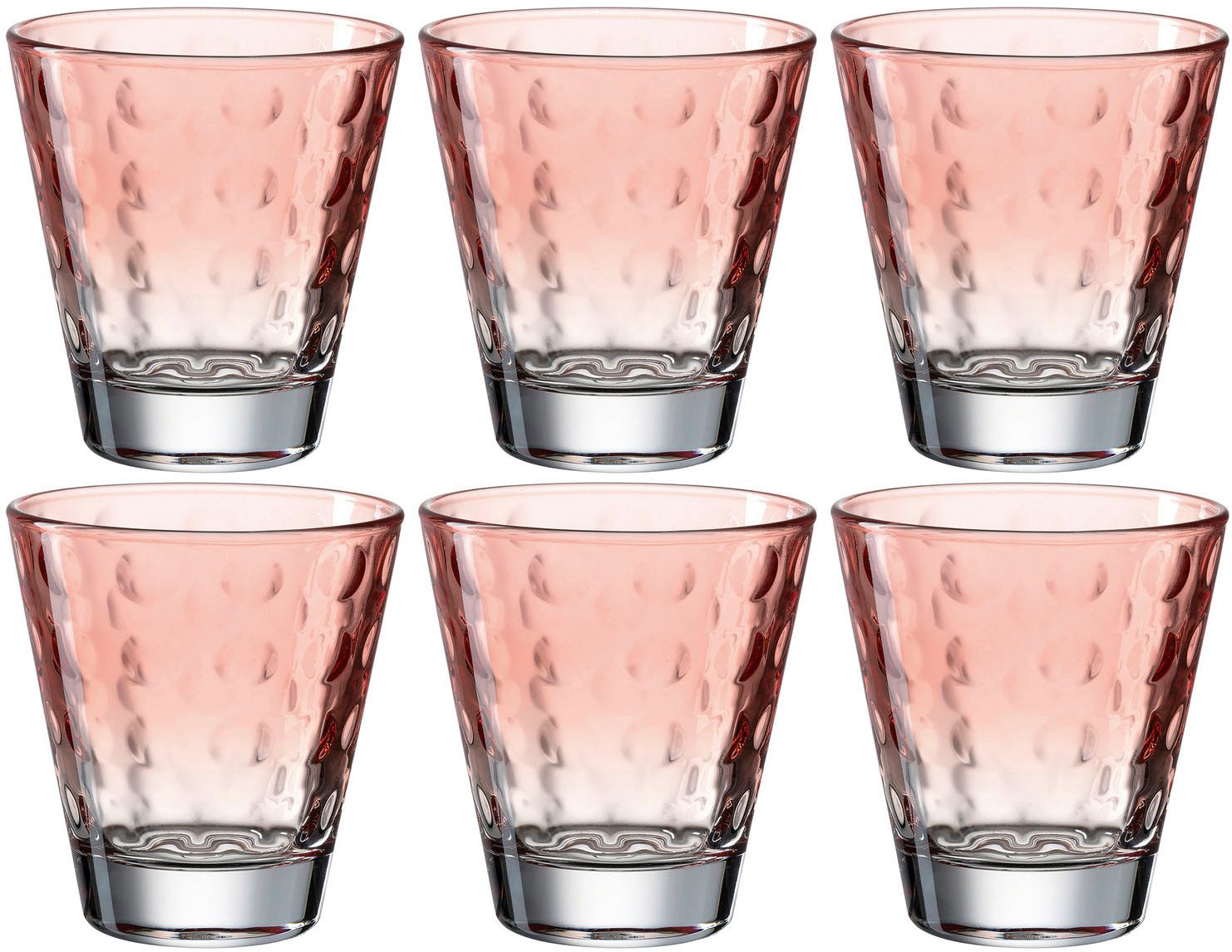 LEONARDO Gläser-Set OPTIC, 6-tlg., Glas, 215 ml, 6-teilig
