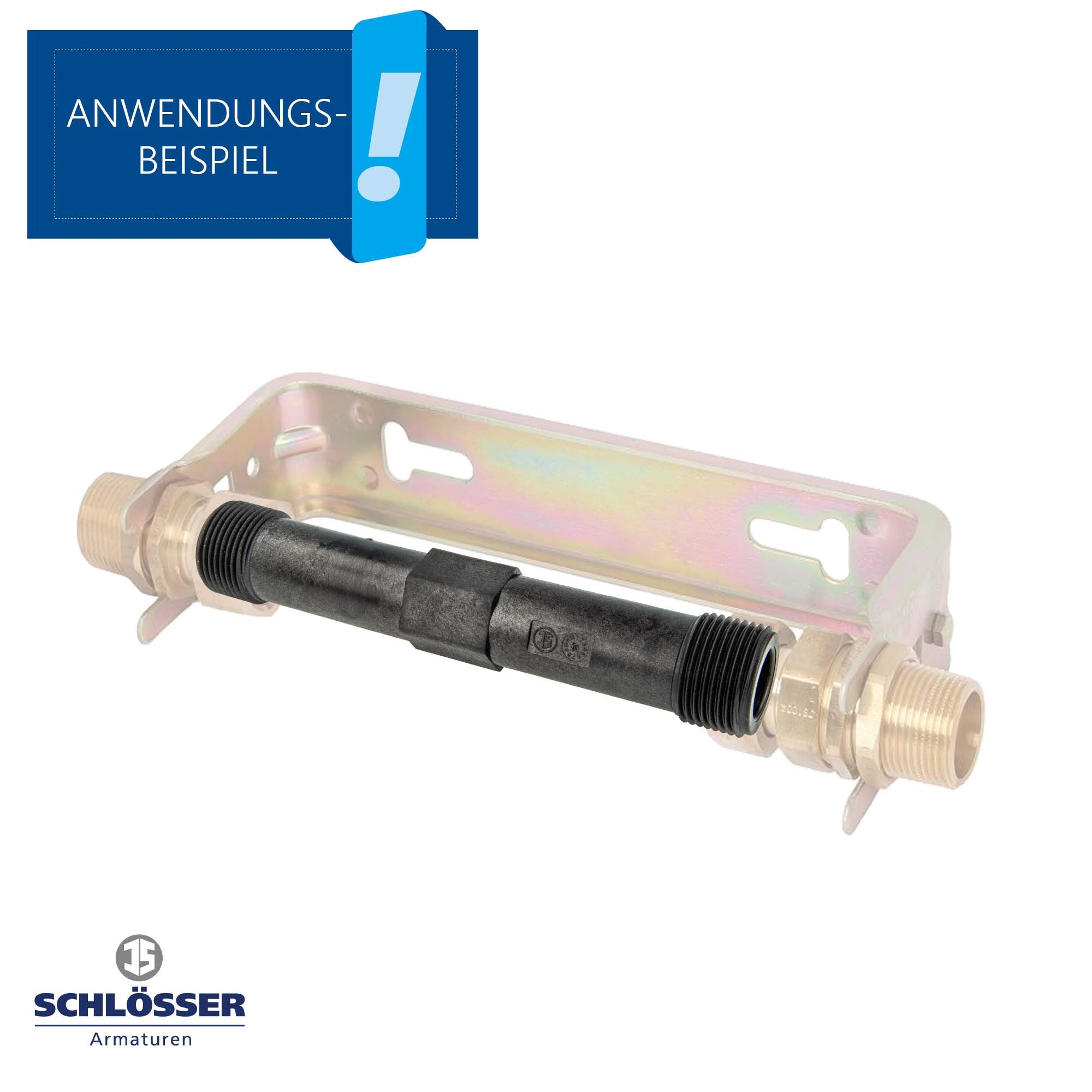 Schlösser Wasserzähler-Anschlussbügel Passstück für Wasserzähler Wärmemengenzähler - 80 mm bis 300 mm – Bild 3 von 4