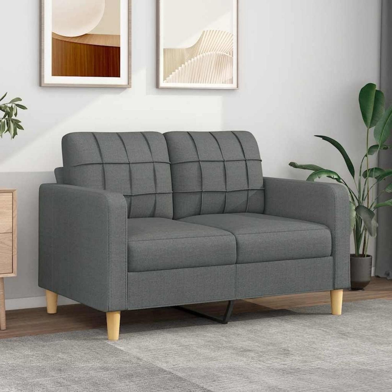 LuxusKollektion Schlafsofa Sofa Bodensofa Schlafsofa Klappbar 2-Sitzer-120 cm Dunkelgrau, Schlaf Couch