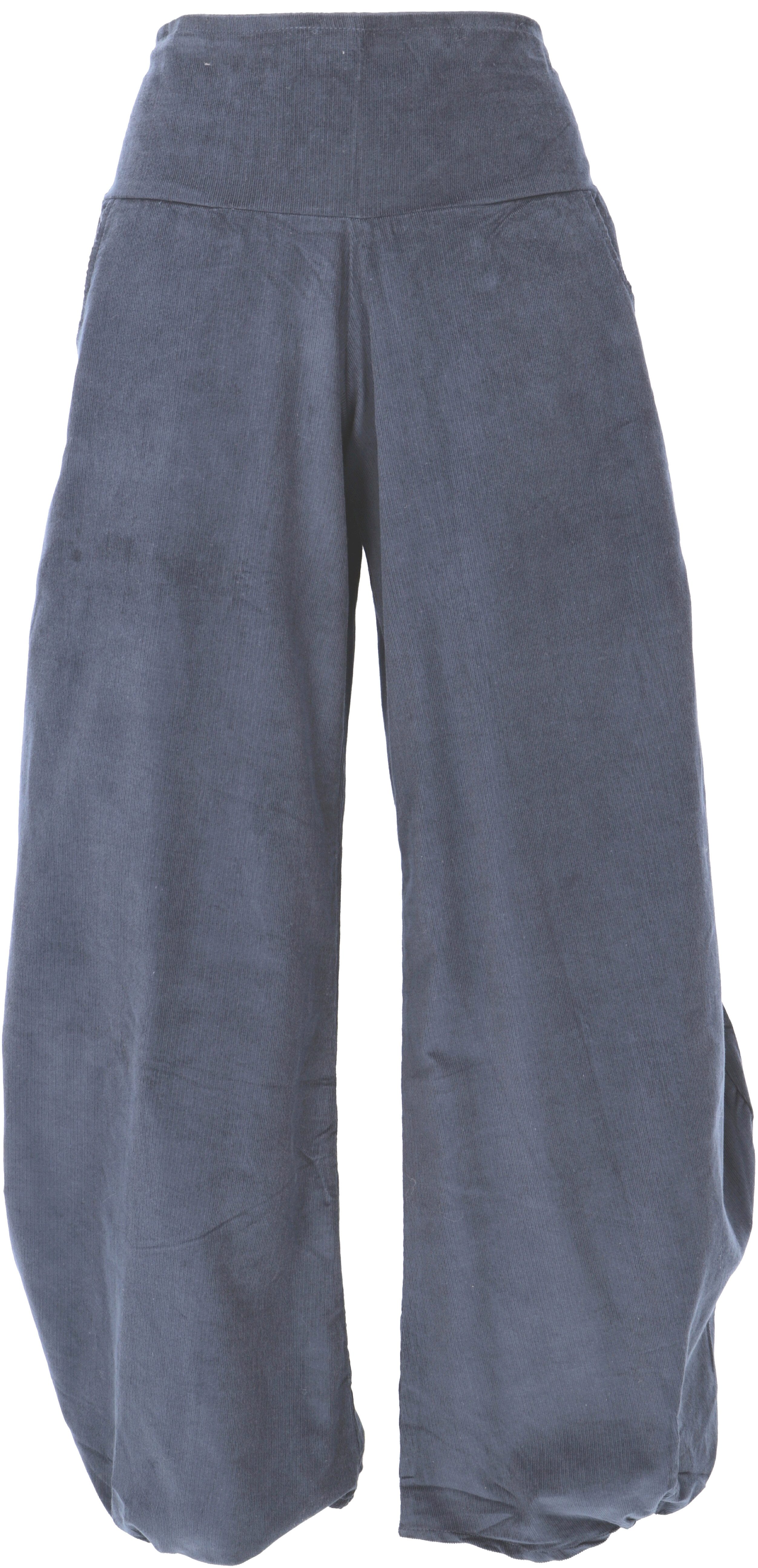 Relaxhose Weite Boho Cord Pluderhose, Feincord Boho Hose,..