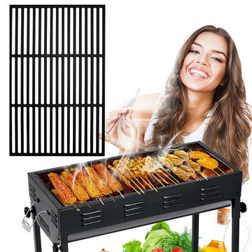 Clanmacy Grillrost Grillrost Holzkohlegrill Gusseisen Grillgitter Holzkohlegrill BBQ Gussrost Gasgrill 54 x 34 cm
