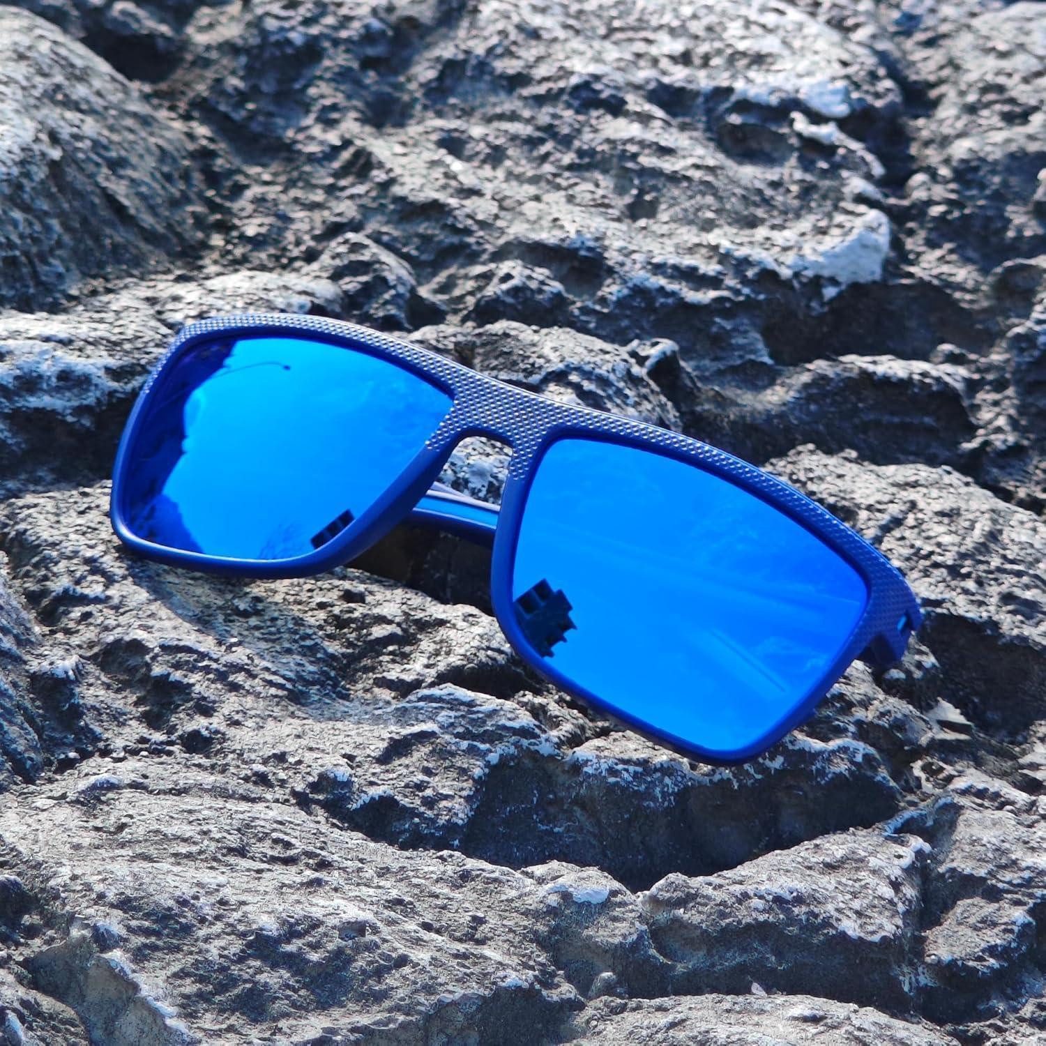 LuxusKollektion Sonnenbrille Sonnenbrille Herren C20 Glauer Rahmen Blau Polarisierte Linse