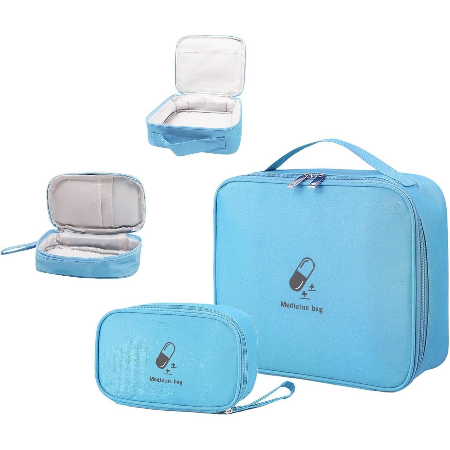 LuxusKollektion Erste-Hilfe-Set 2er-Set Wasserfeste Reiseapotheke Tasche für Medikamente