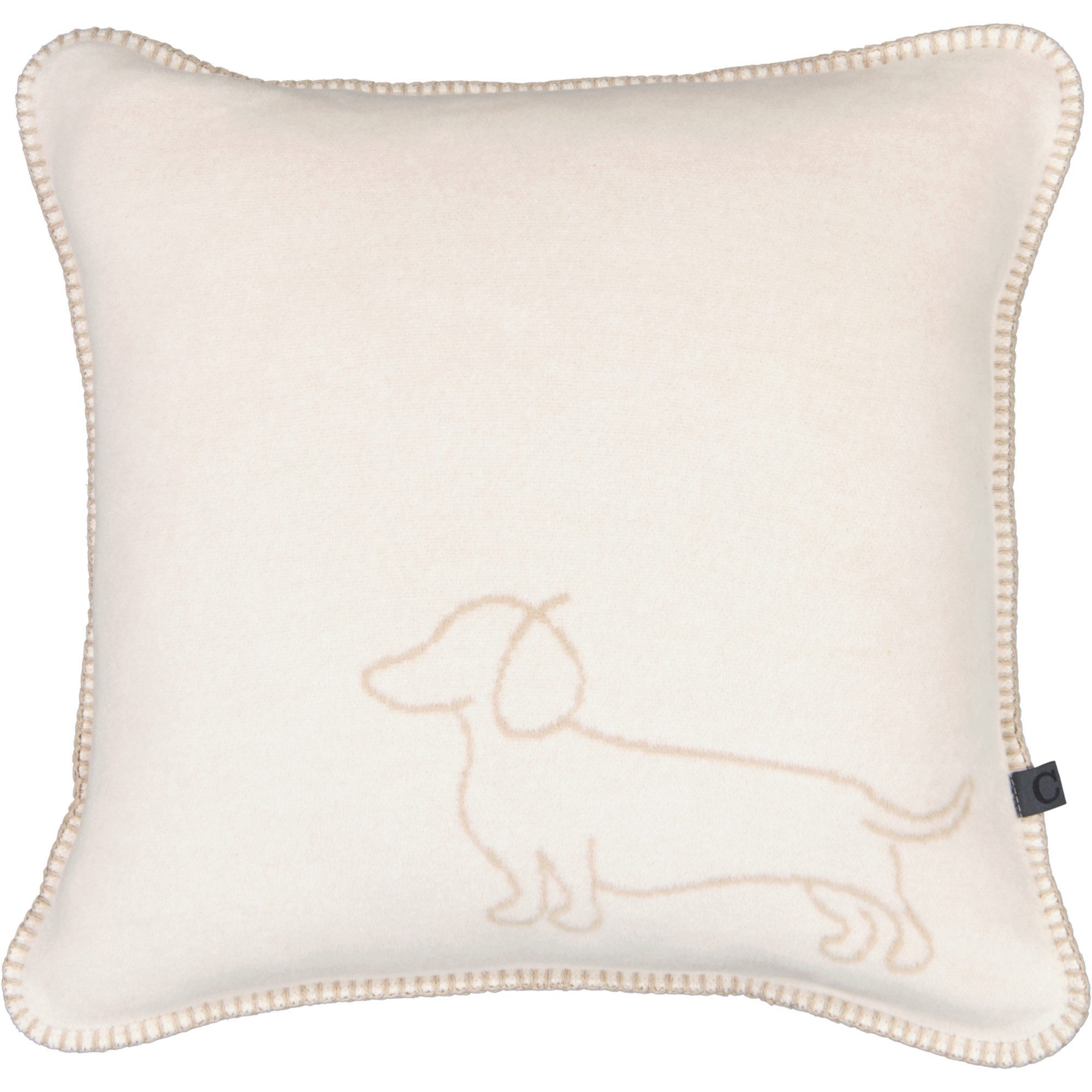 Cawö Home Kissenbezug Cawö Kissenhüllen We Love Dogs Companion 62480-33 natur/beige 50x50, (1 Stück)
