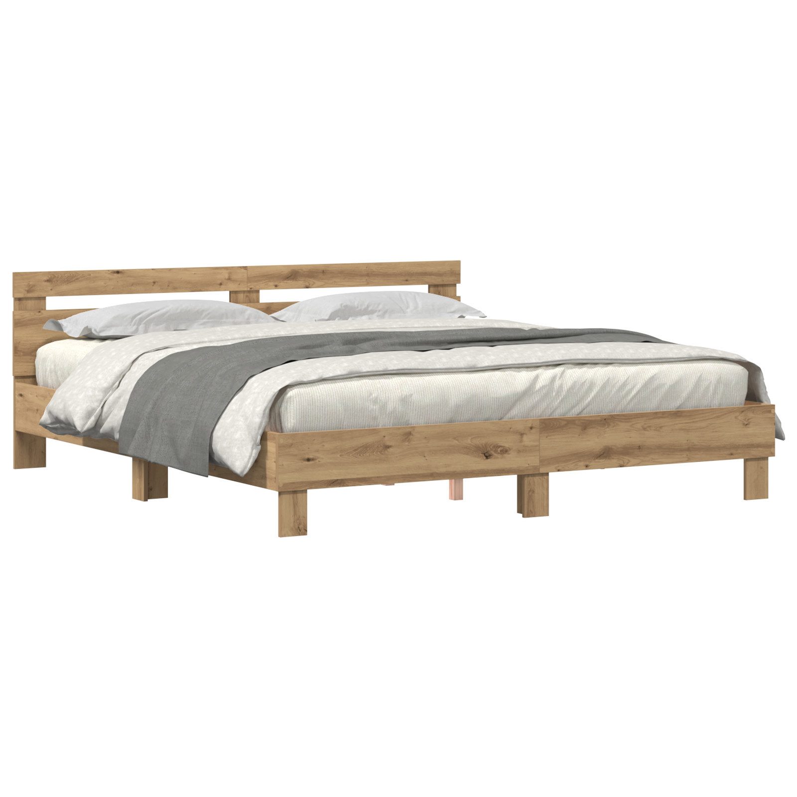 vidaXL Bett Bettgestell aus Holzwerkstoff Artisan günstig online kaufen