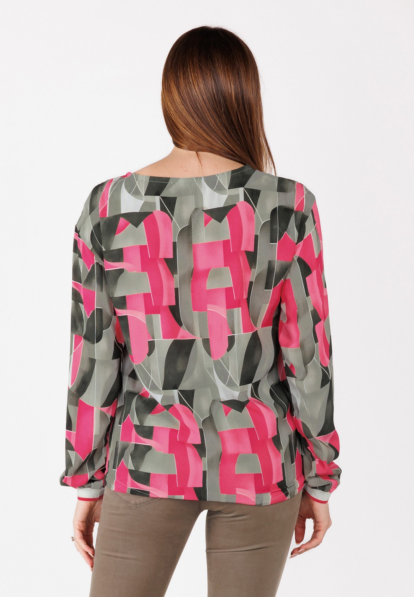 Key Largo Langarmbluse WB ILLUSTRATION round (1-tlg)