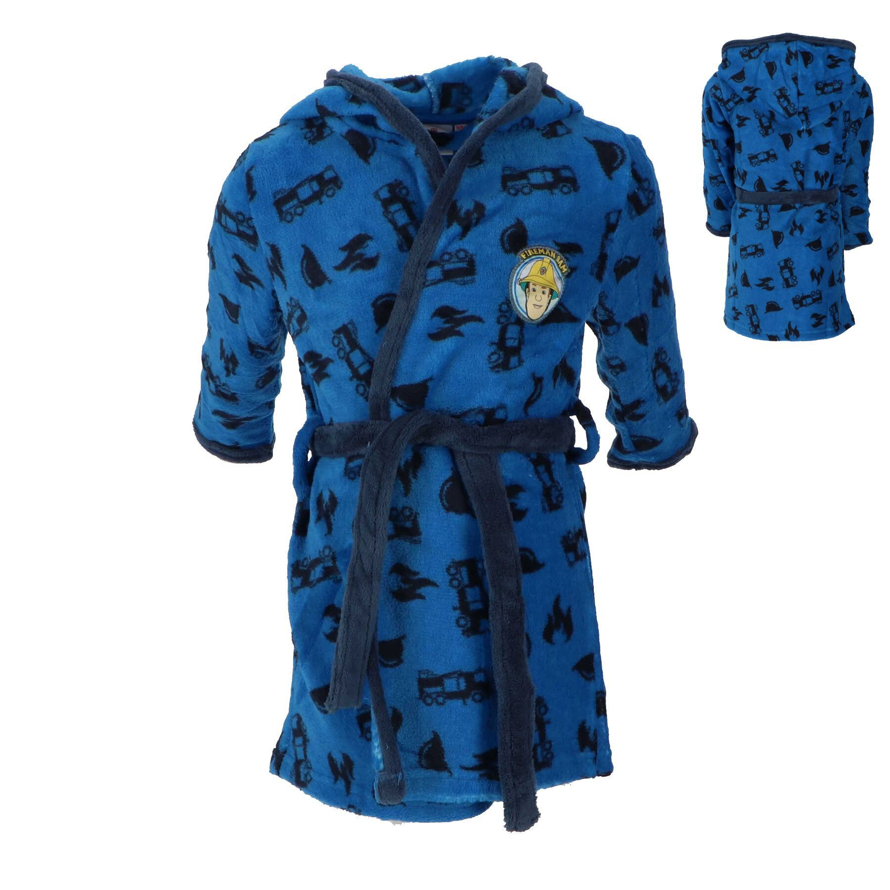 Feuerwehrmann Sam Babybademantel Kinder-Bademantel: Gemütlichkeit in Blau für die Kleinen