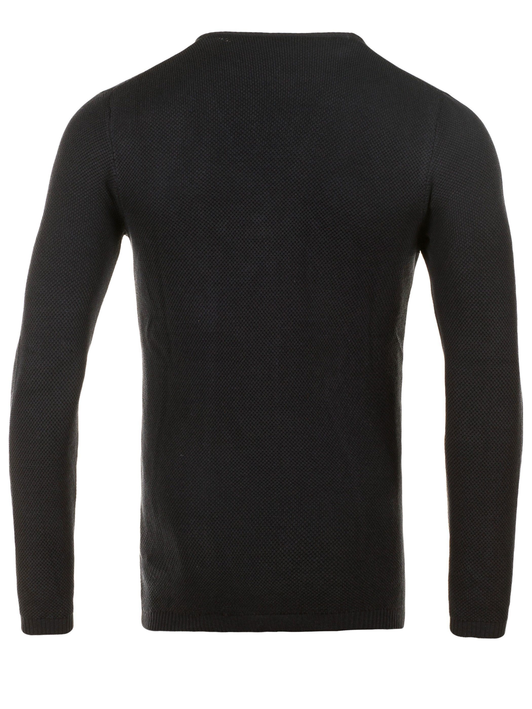 WOTEGA Strickfleece-Pullover Structured Crew Neck Sweater Pete günstig online kaufen
