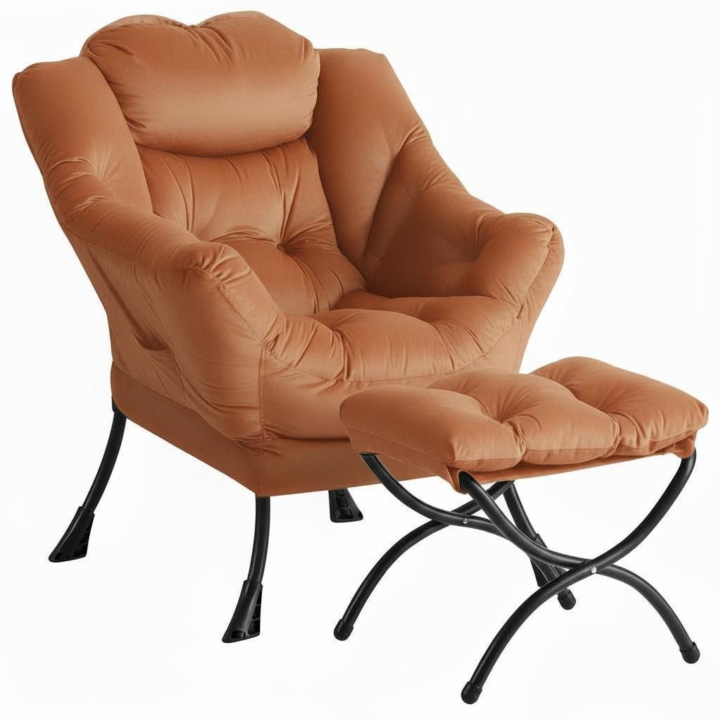 GarveeMore Ohrensessel Relaxsessel mit Hocker Ohrensessel Polstersessel Faulsesse