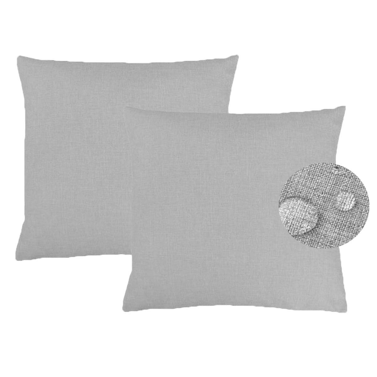 Kissenbezüge 2er Set Leinen Optik Kissenbezug günstig online kaufen