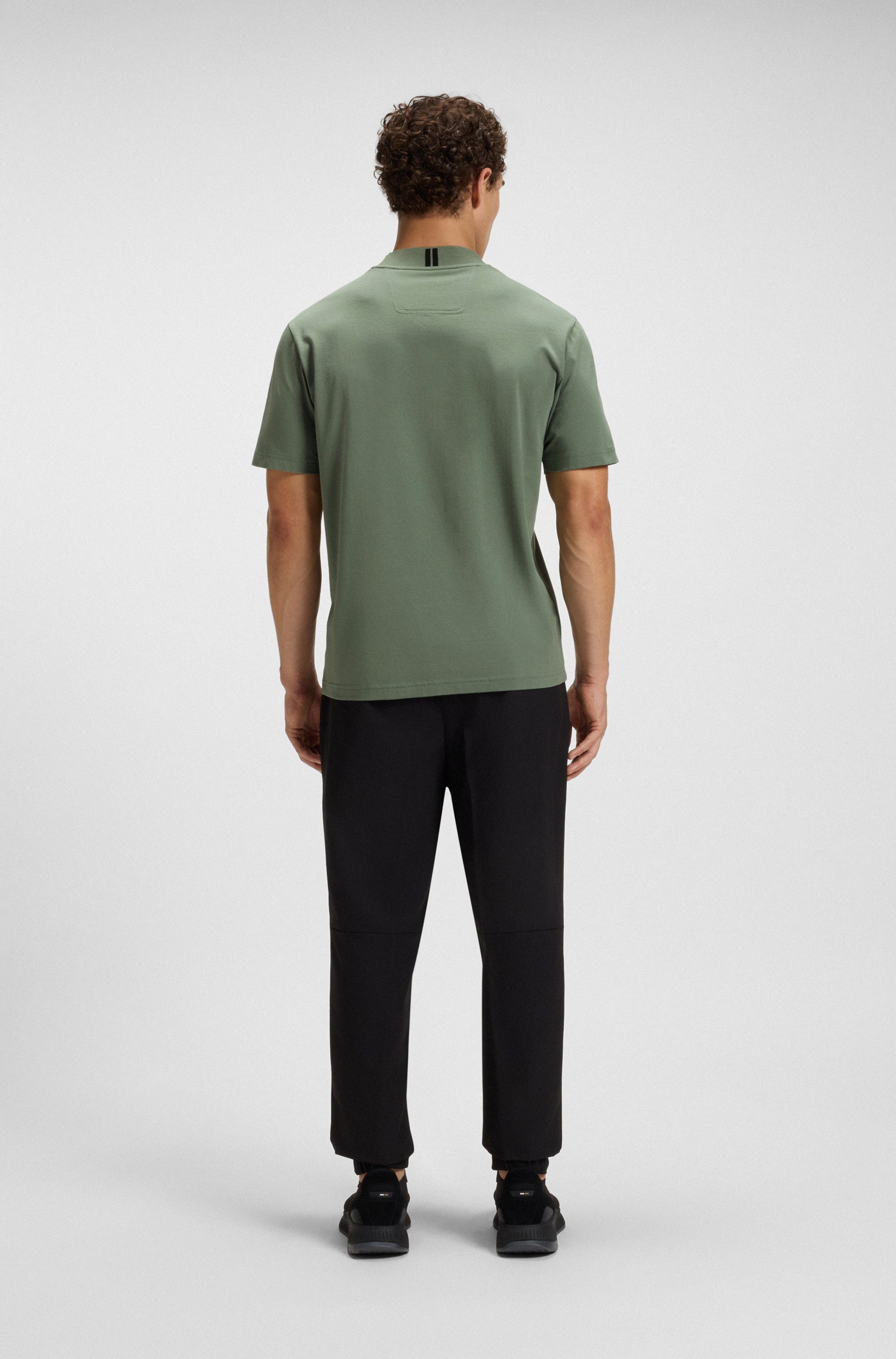 BOSS GREEN T-Shirt Tee Collar Zone mit Logo am Ausschnitt