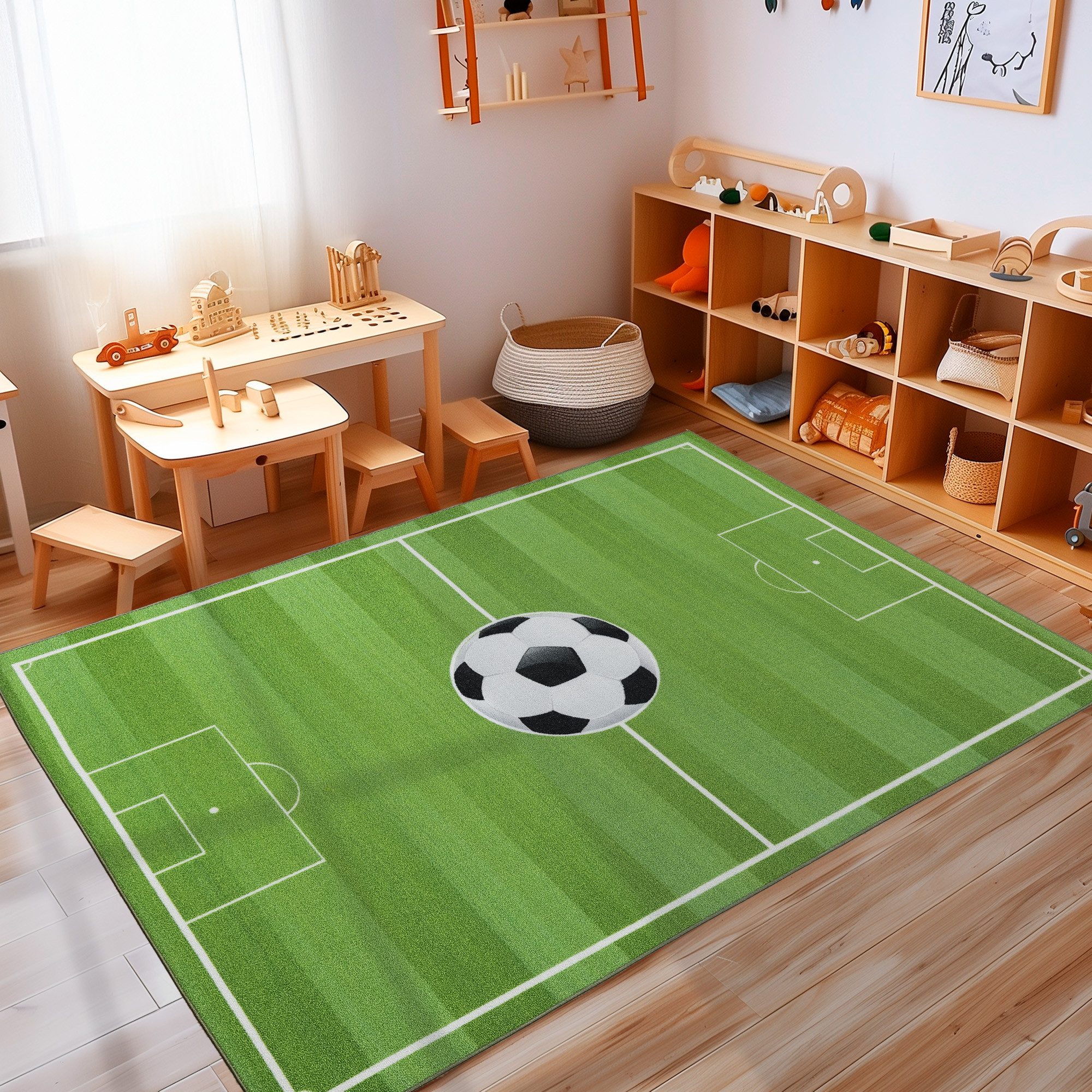 Carpettex Kinderteppich Fußballstadion, Rechteckig, Höhe: 7 mm, Kinderteppi günstig online kaufen