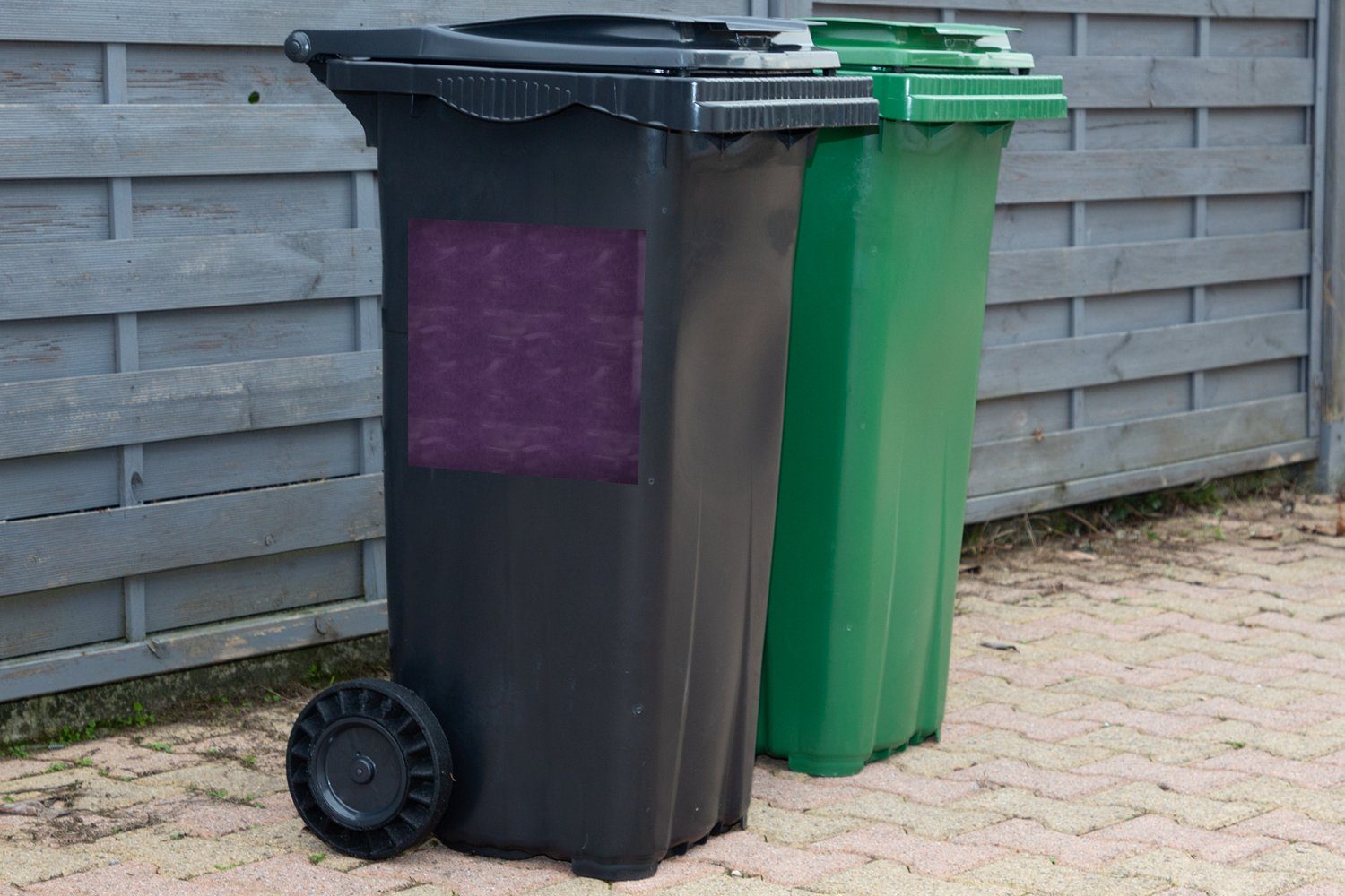Container, (1 MuchoWow - - Mülltonne, Mülleimer-aufkleber, Tierhaut Wandsticker Sticker, Abfalbehälter Leder St), Textur