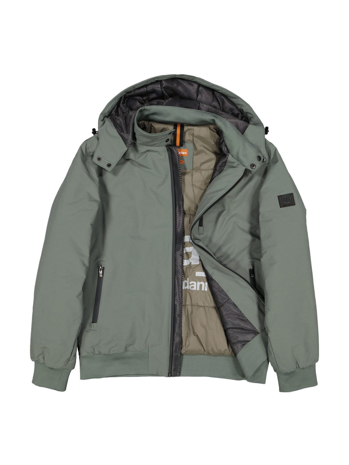 emilio adani Kurzjacke Herren Jacke mit abnehmbarer Kapuze, Gruen