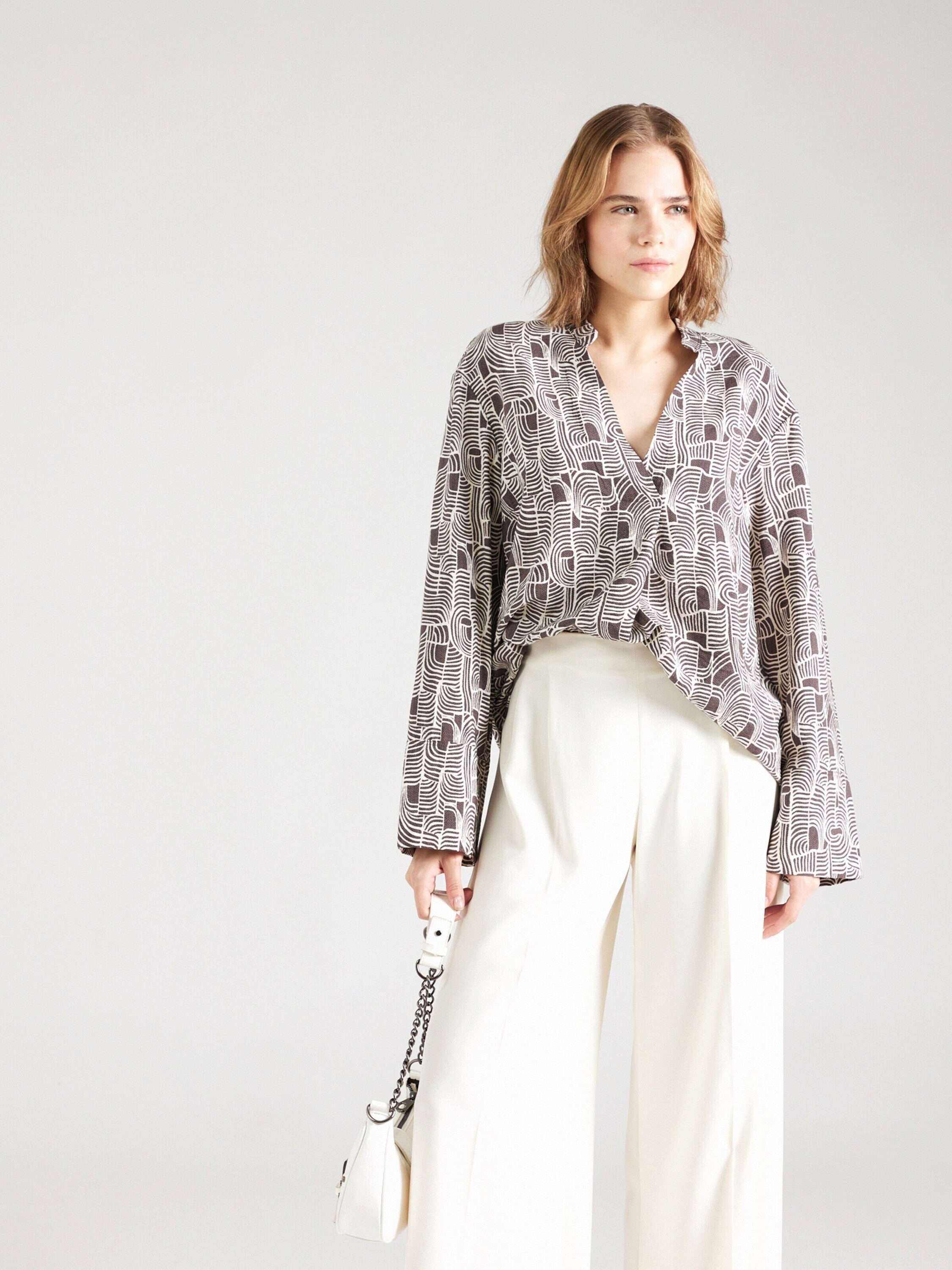 Object Langarmbluse DAYA (1-tlg) Falten günstig online kaufen