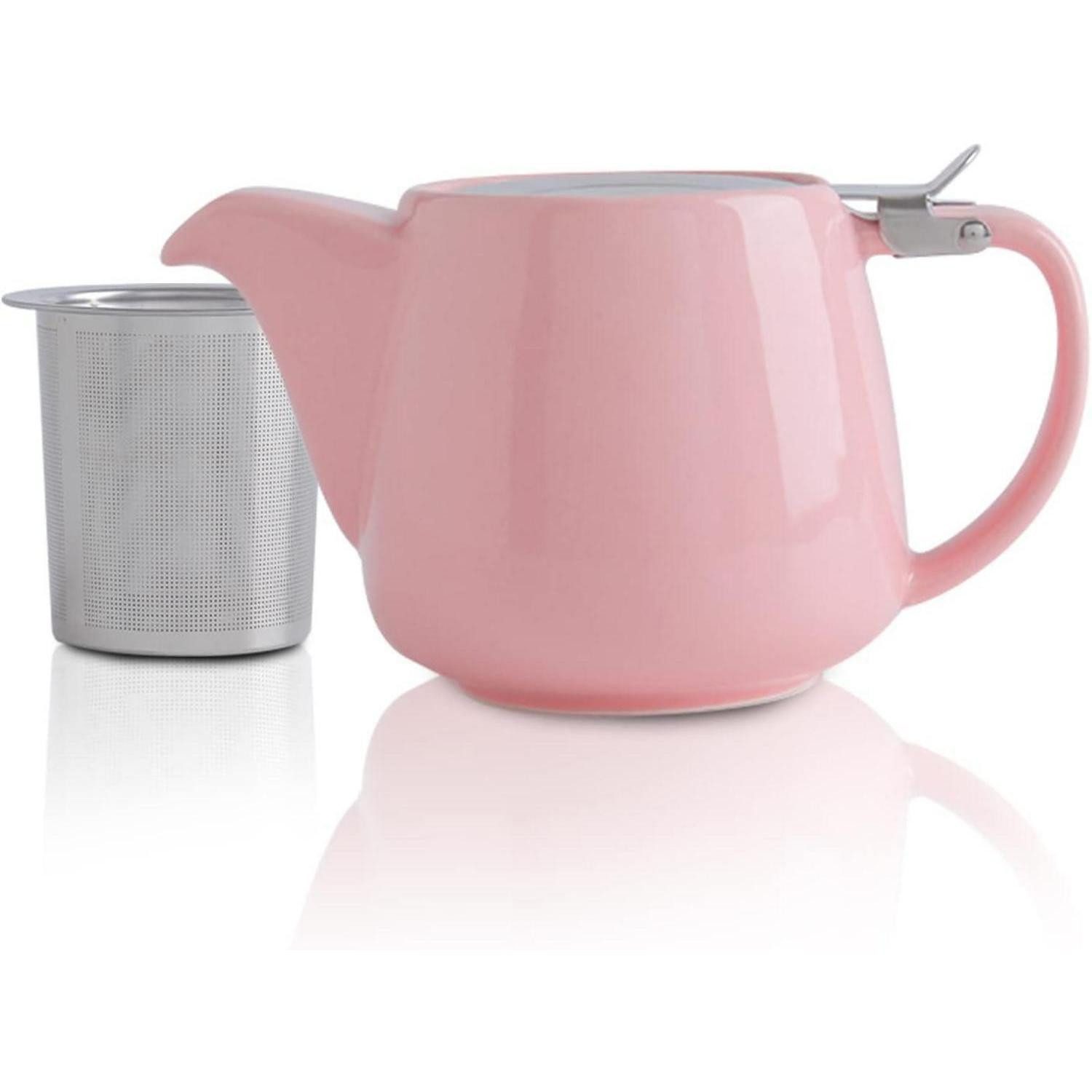 LuxusKollektion Teekanne Teekanne Porzellan 1200ml Rosa