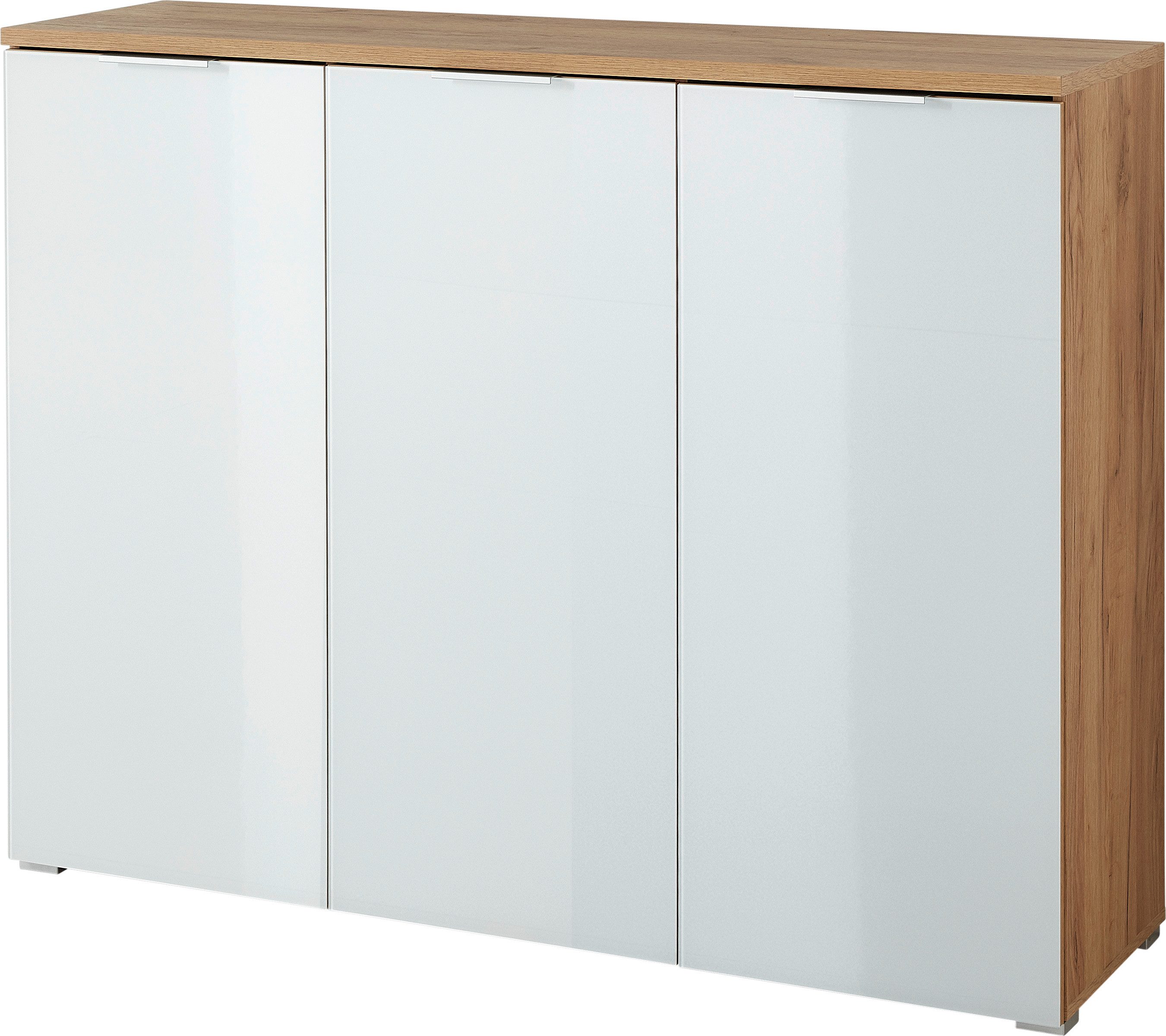 GERMANIA Schuhschrank GW-Telde mit weißen Glas-Fronten